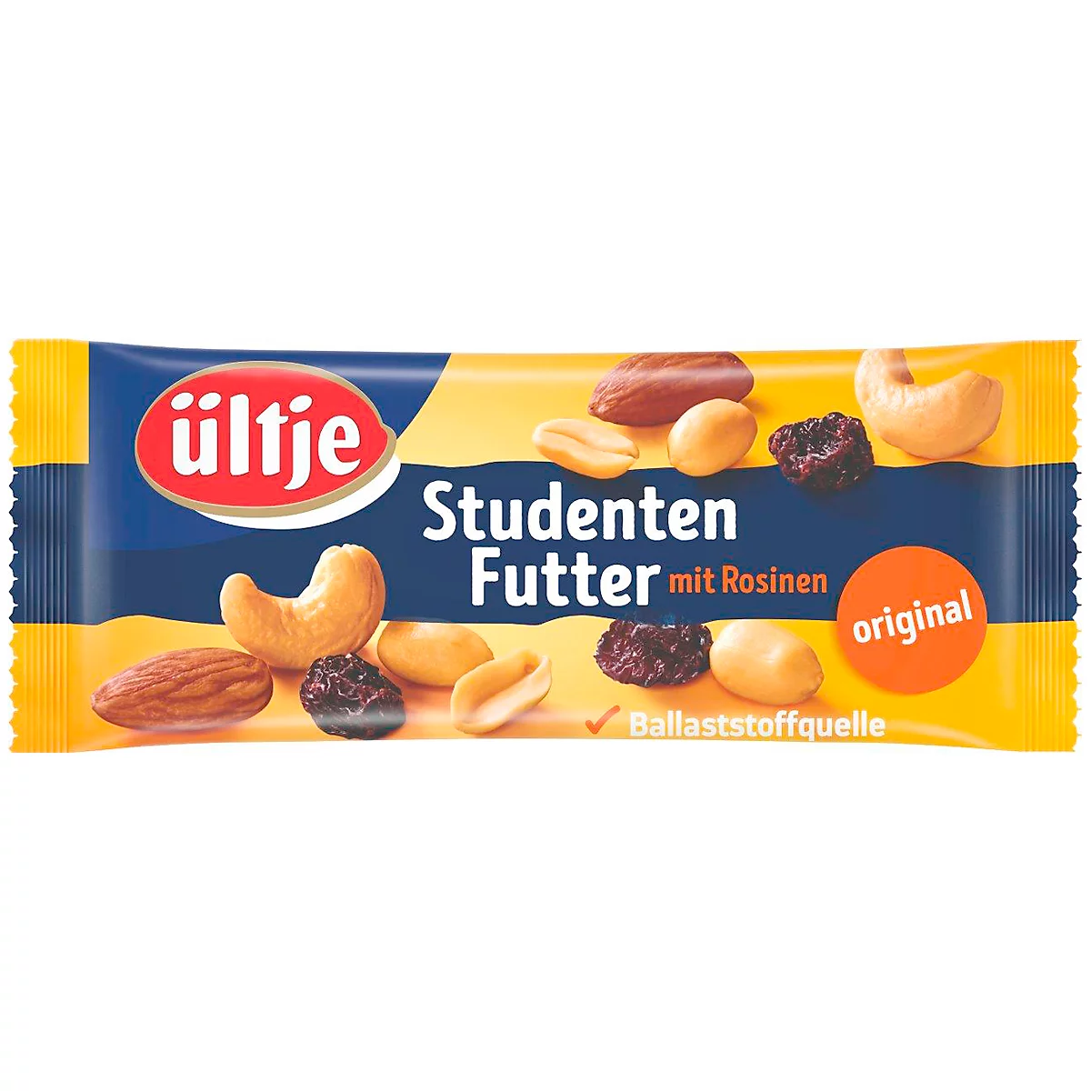 Studentenfutter Ültje Original, Mix aus Rosinen, Erdnüssen, Cashewkernen & Mandeln, 20 x 50 g