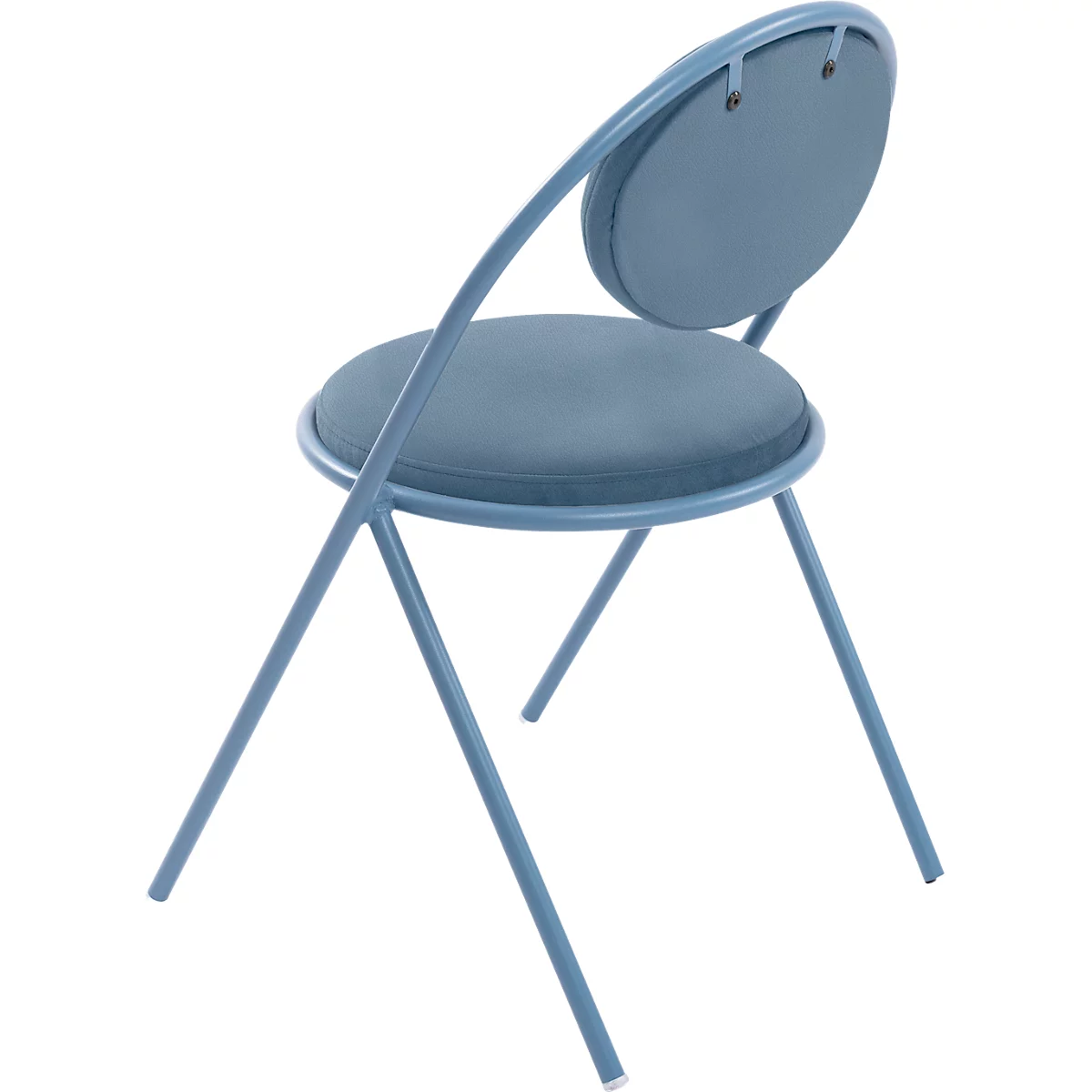 Stühle Meet by Paperflow Saturne, 2er-Set, B 520 x T 540 x H 820 mm, Kunstleder, Blau/Blau