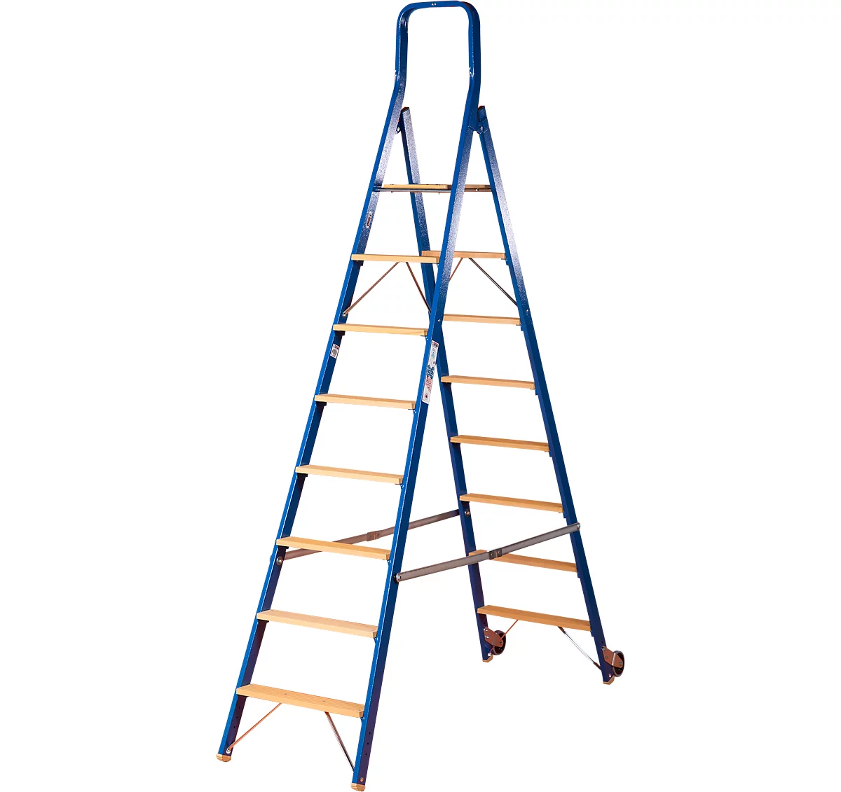 Stufenstehleiter Multicolor, doppelseitig besteigbar, 2x7 Stufen, 1 Plattform