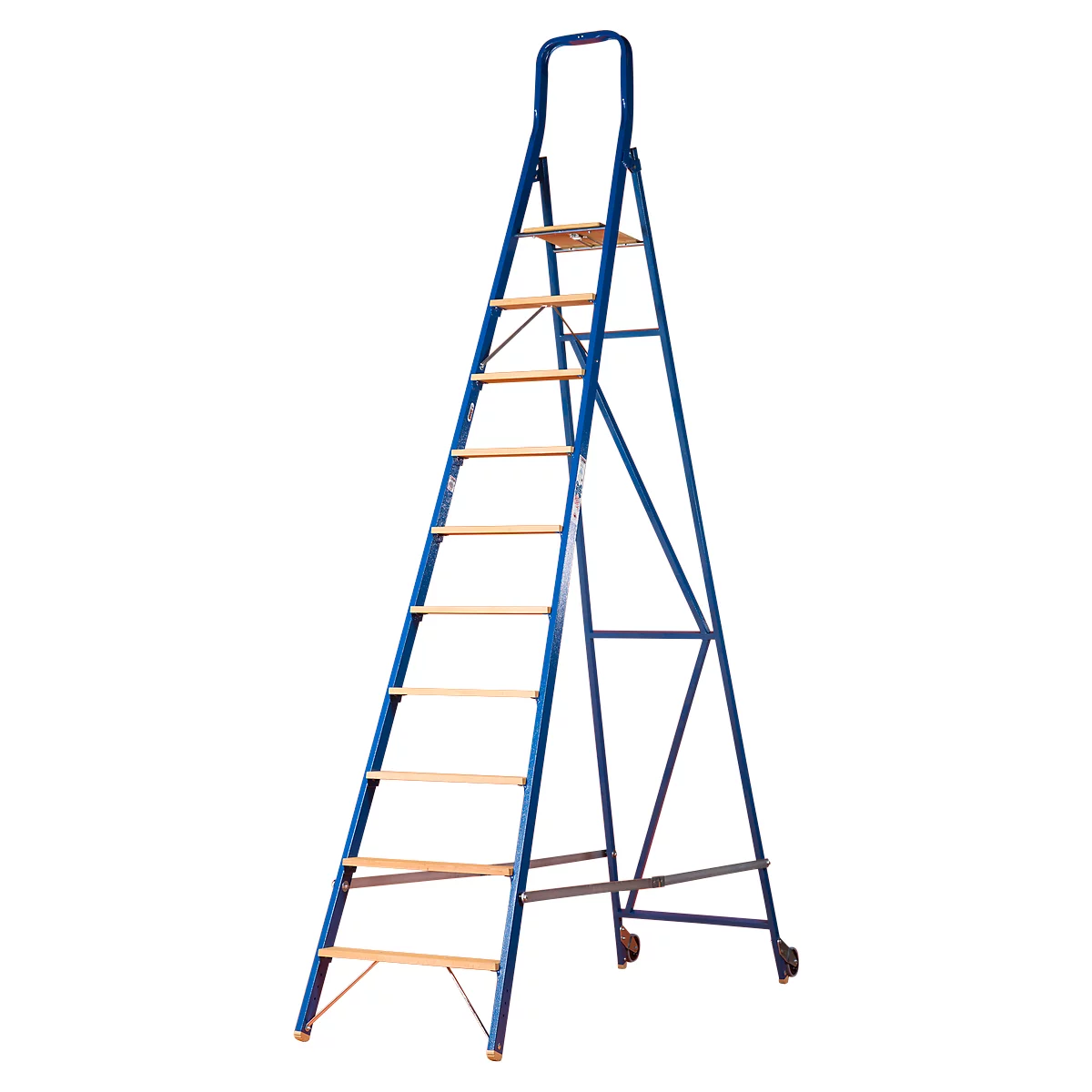 Stufenstehleiter Multicolor, einseitig besteigbar, 10 Stufen
