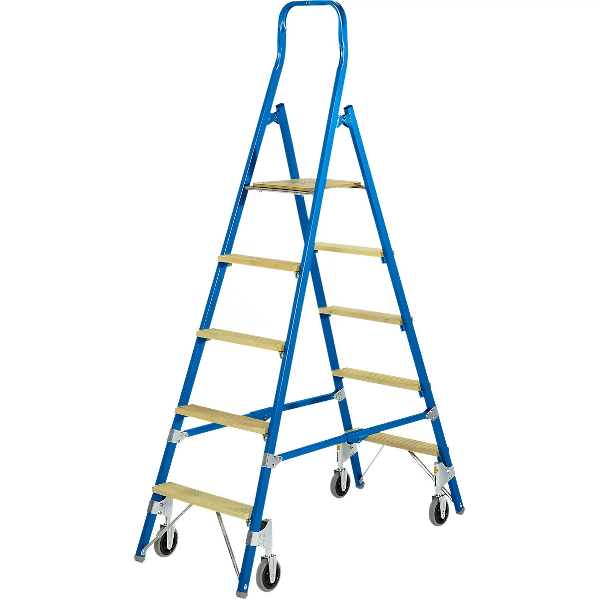 Stufenstehleiter Multicolor, einseitig besteigbar, 4 Stufen