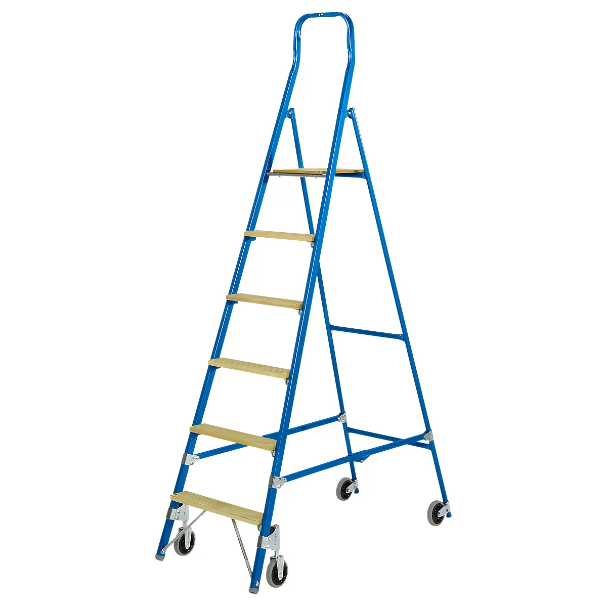 Stufenstehleiter Multicolor, einseitig besteigbar, 6 Stufen