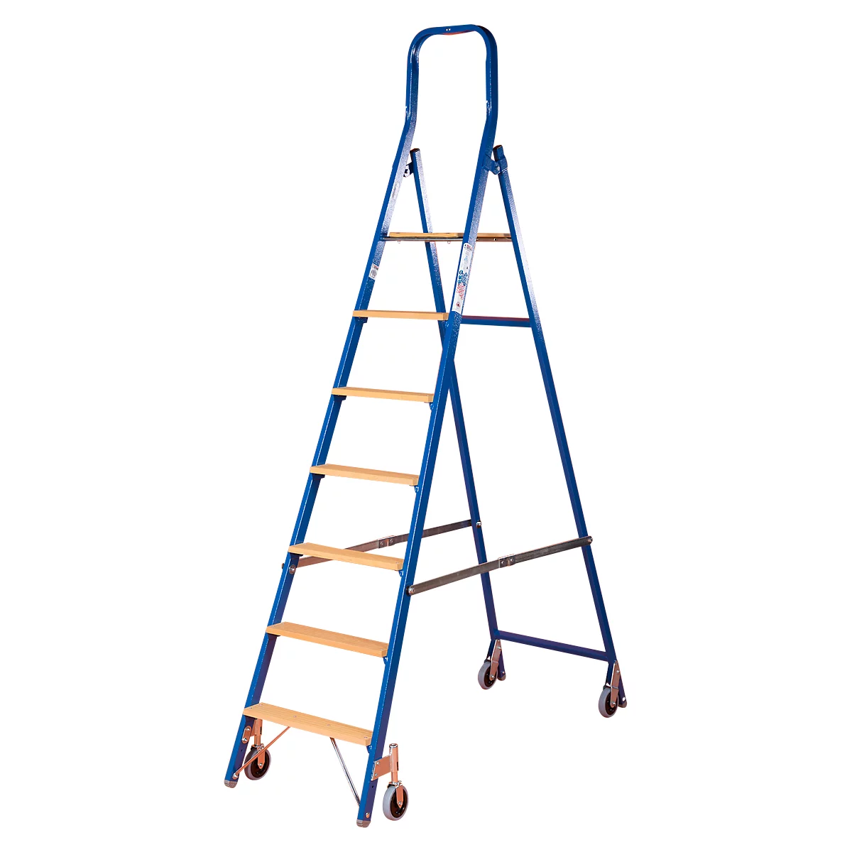 Stufenstehleiter Multicolor, einseitig besteigbar, 7 Stufen