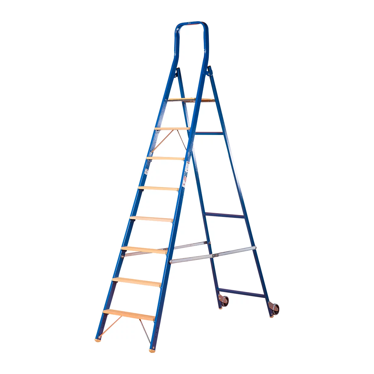 Stufenstehleiter Multicolor, einseitig besteigbar, 8 Stufen