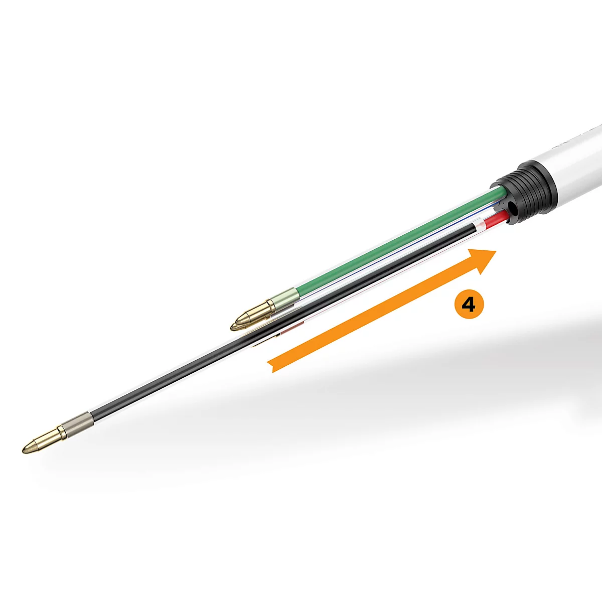 Stylo à bille 4 couleurs BIC 4 Colours Original avec pointe de 1,0 mm, 1 pièce