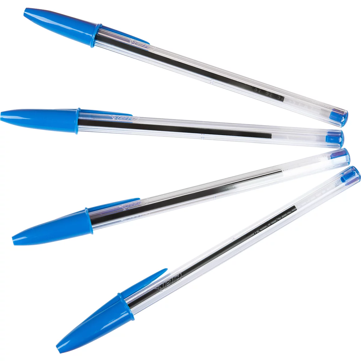 Stylo à bille BIC Cristal Original bleu, boîte de 4, 1,0 mm, pointe moyenne