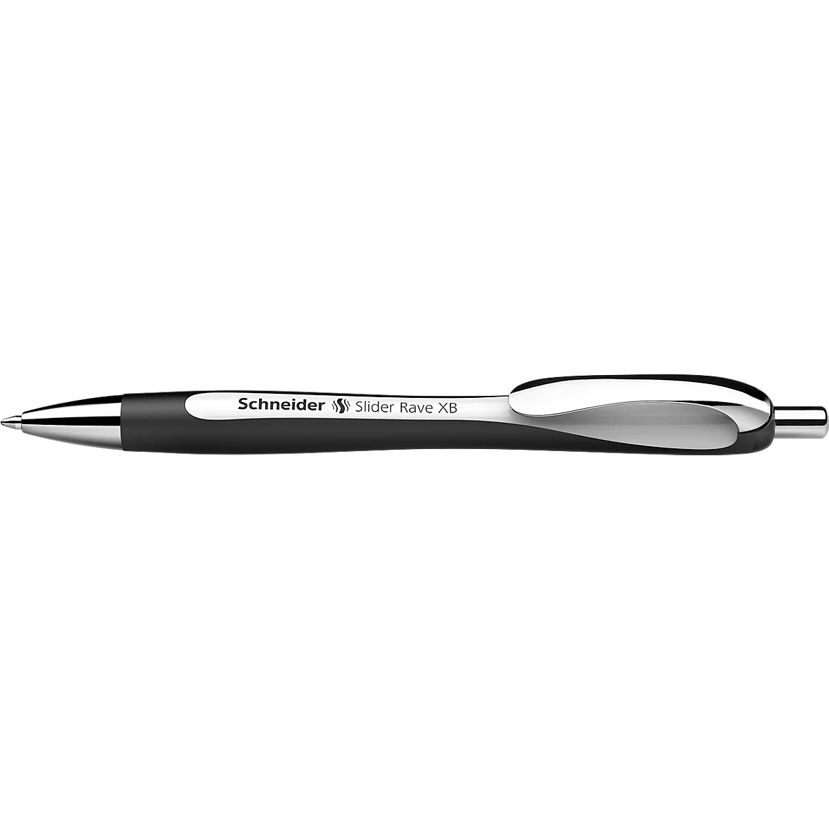 Stylo à bille Slider Rave, blanc-noir, 5 pièces