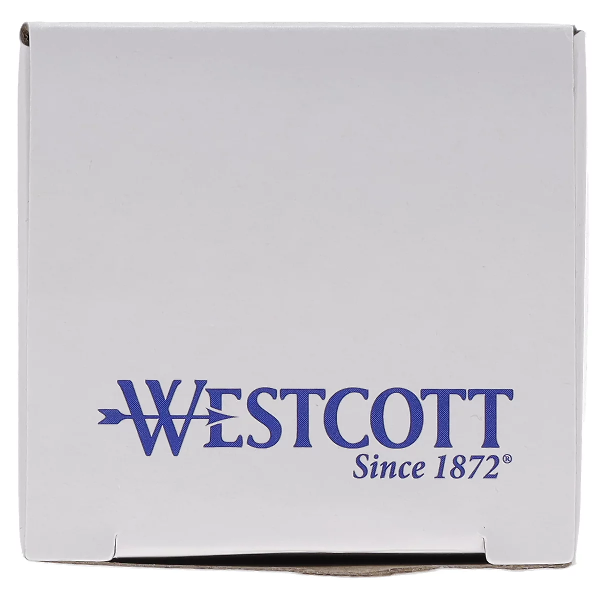 Boîte en carton blanche avec le logo bleu « WESTCOTT » et le texte « Since 1872 ».