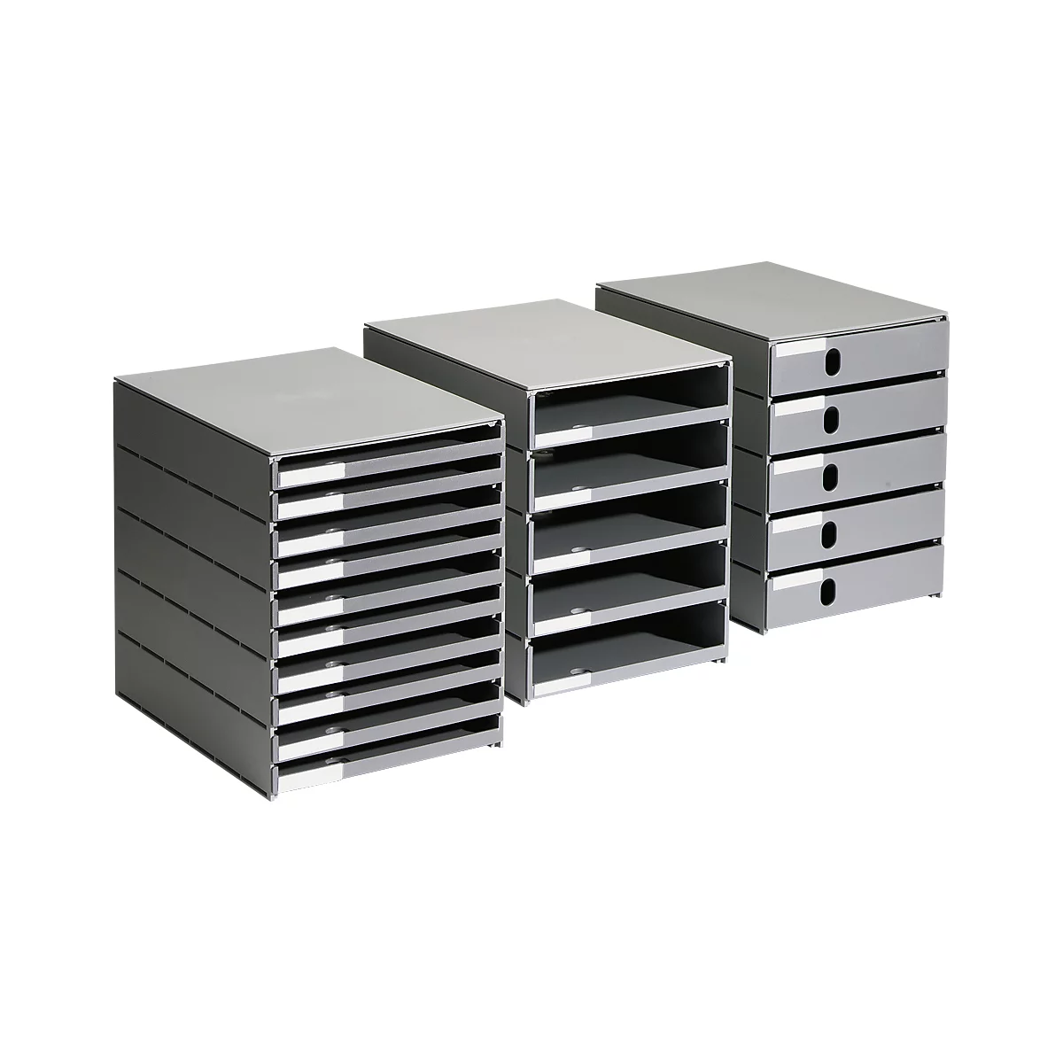 styro® ladebox Stryroval, 5 gesloten laden, C4, polystyreen, grijs