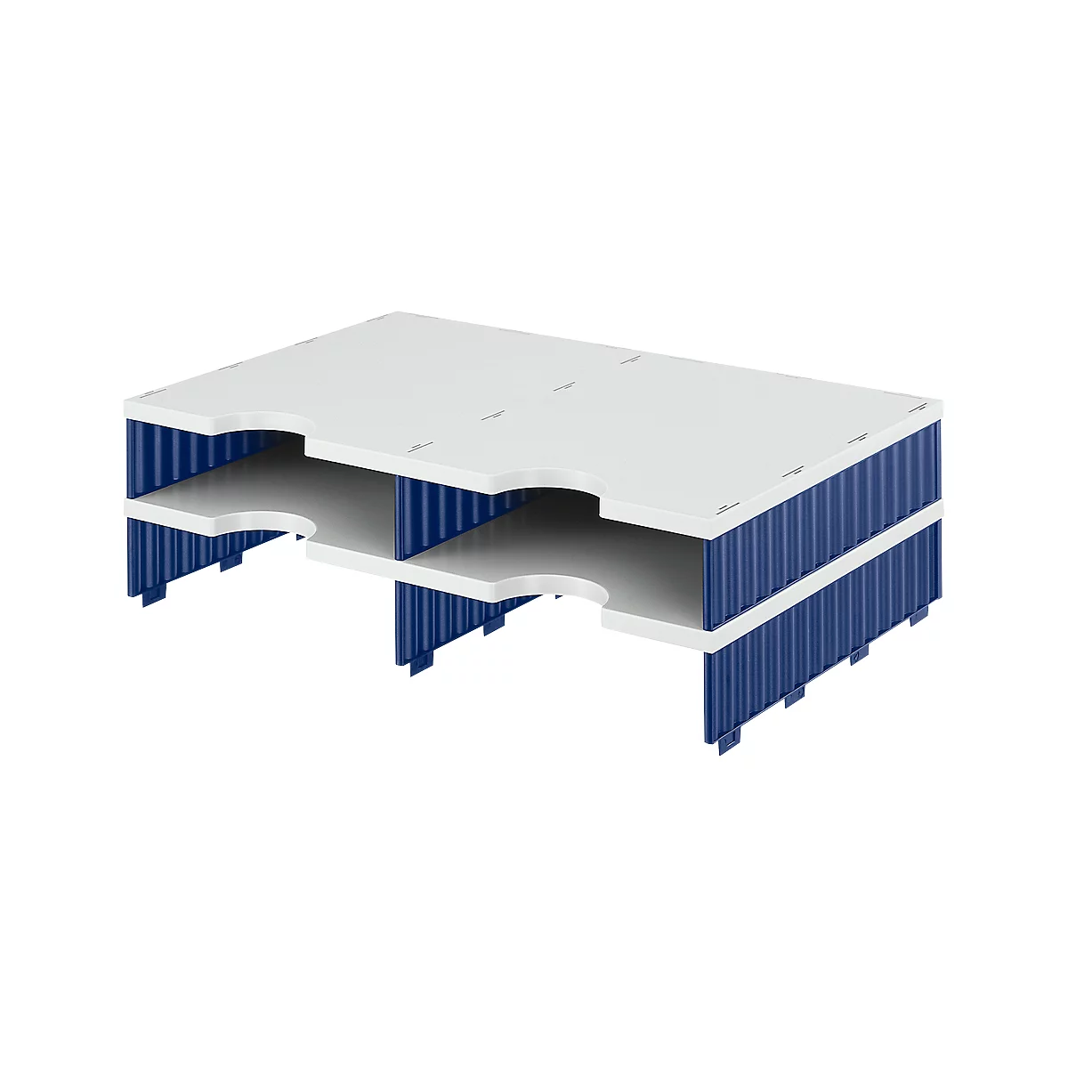 styro® Sortierstation styrodoc Standard, DIN C4, Anbaueinheit, grau/blau