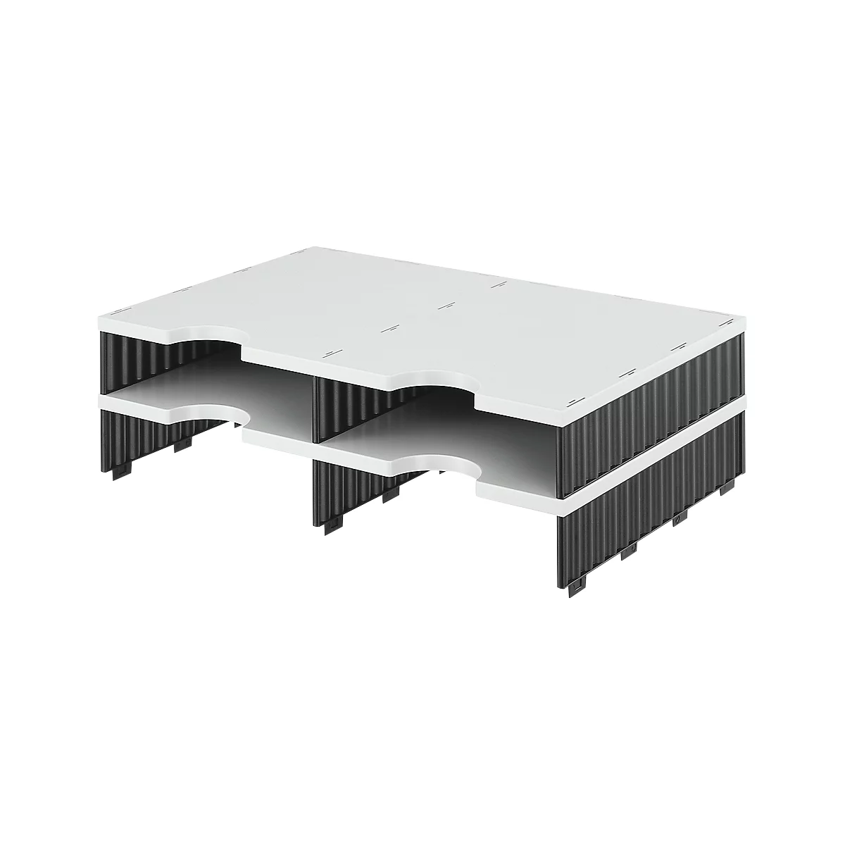styro® Sortierstation styrodoc Standard, DIN C4, Anbaueinheit, grau/schwarz