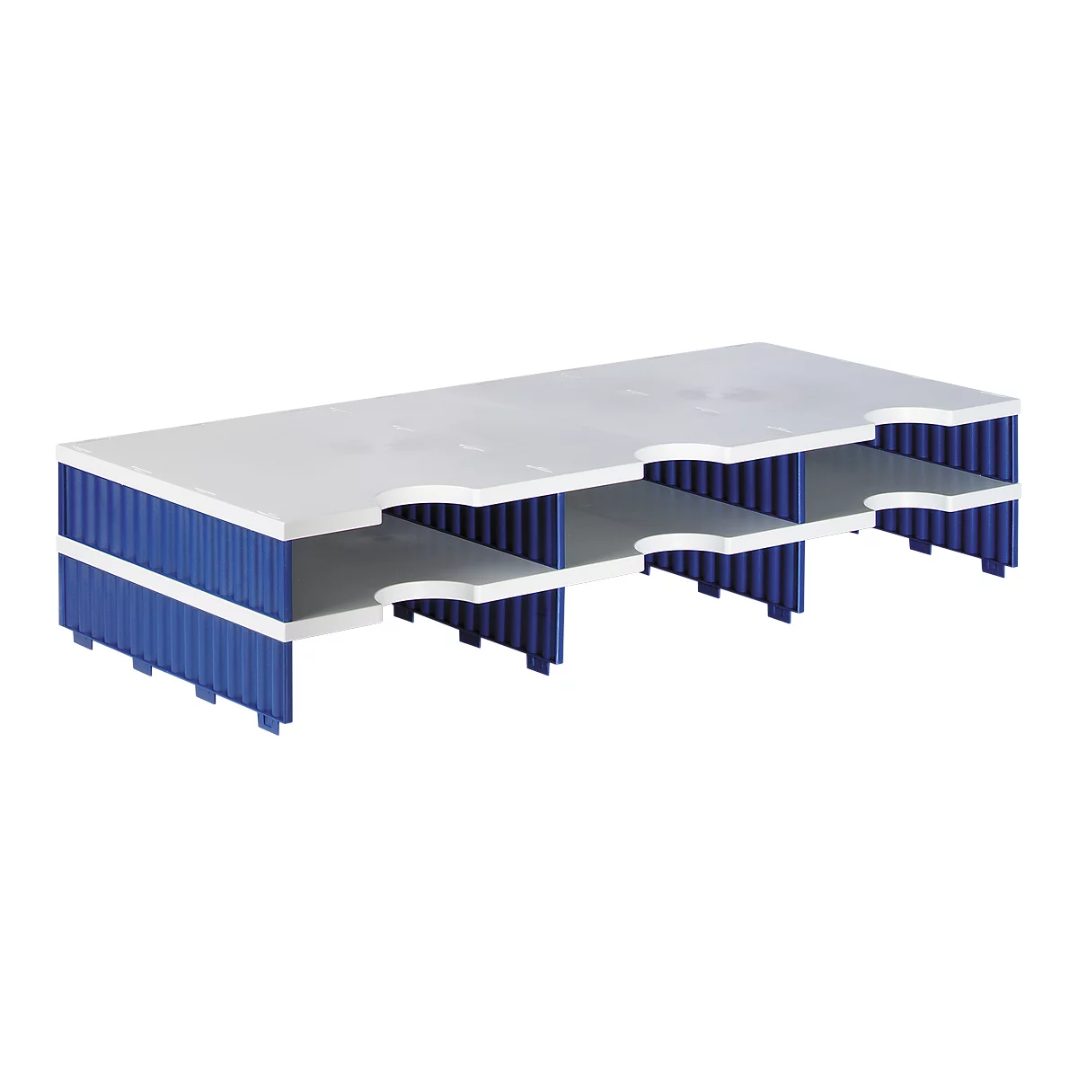 styro® Sortierstation styrodoc Standard, DIN C4, Polysytrol, Anbaueinheit, grau/blau