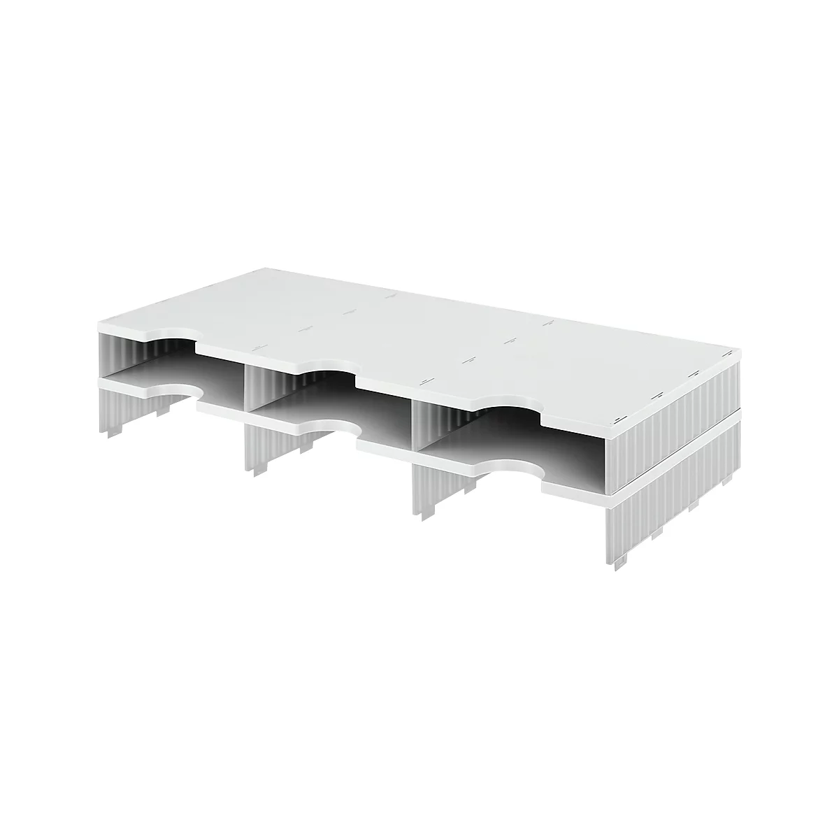 styro® Sortierstation styrodoc Standard, DIN C4, Polysytrol, Anbaueinheit, grau/grau