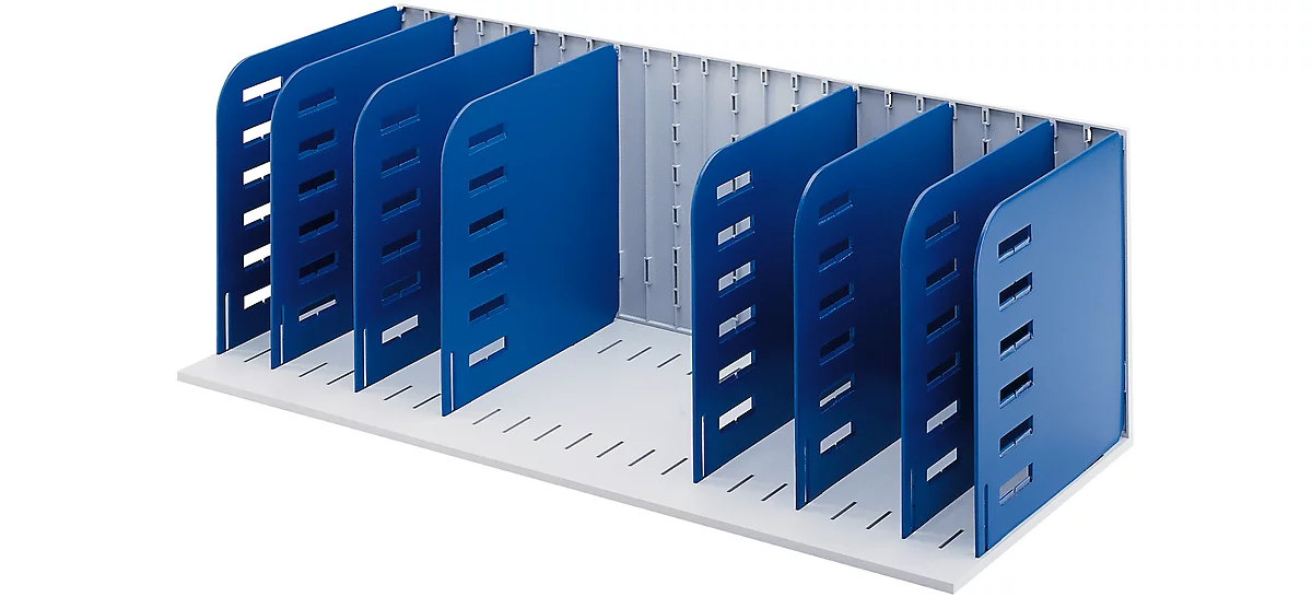 styro® Sortierstation Styrorac, 8 Trennwände, flexible Aufteilung, blau