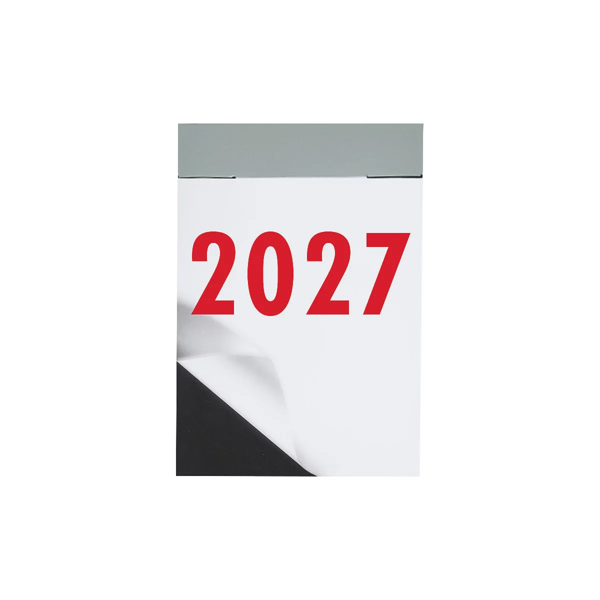 Calendrier indiquant l'année rouge 2027.