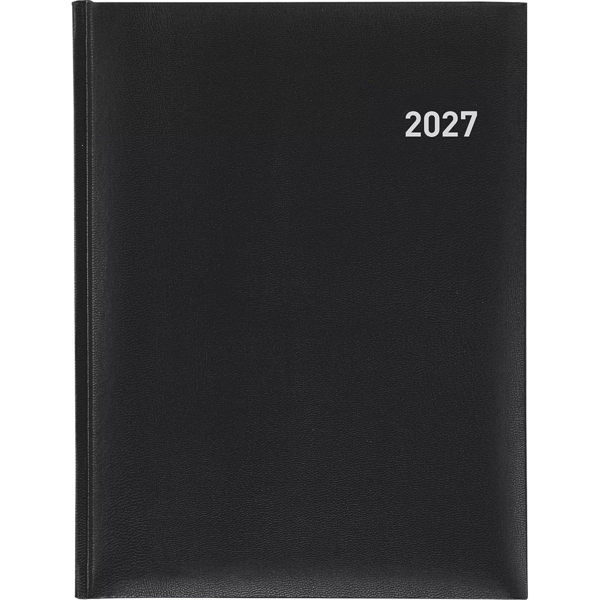 Schwarzes Notizbuch mit der weissen Jahreszahl 2027.