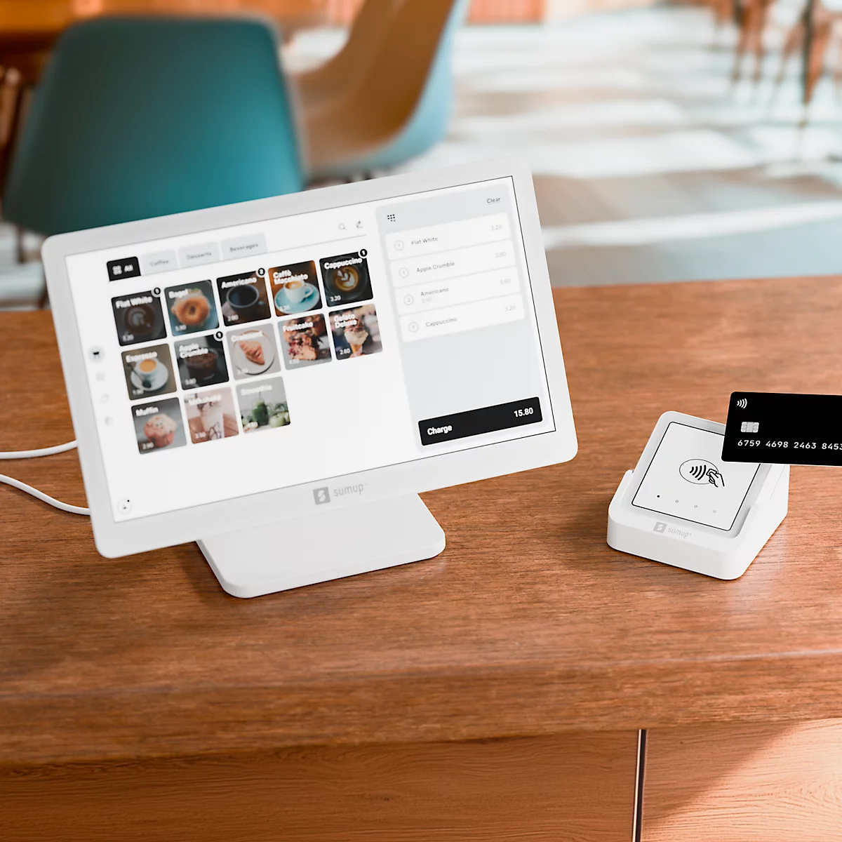 SumUp POS systeem POS Lite + Solo incl. TSE, kaartautomaat en laadstation