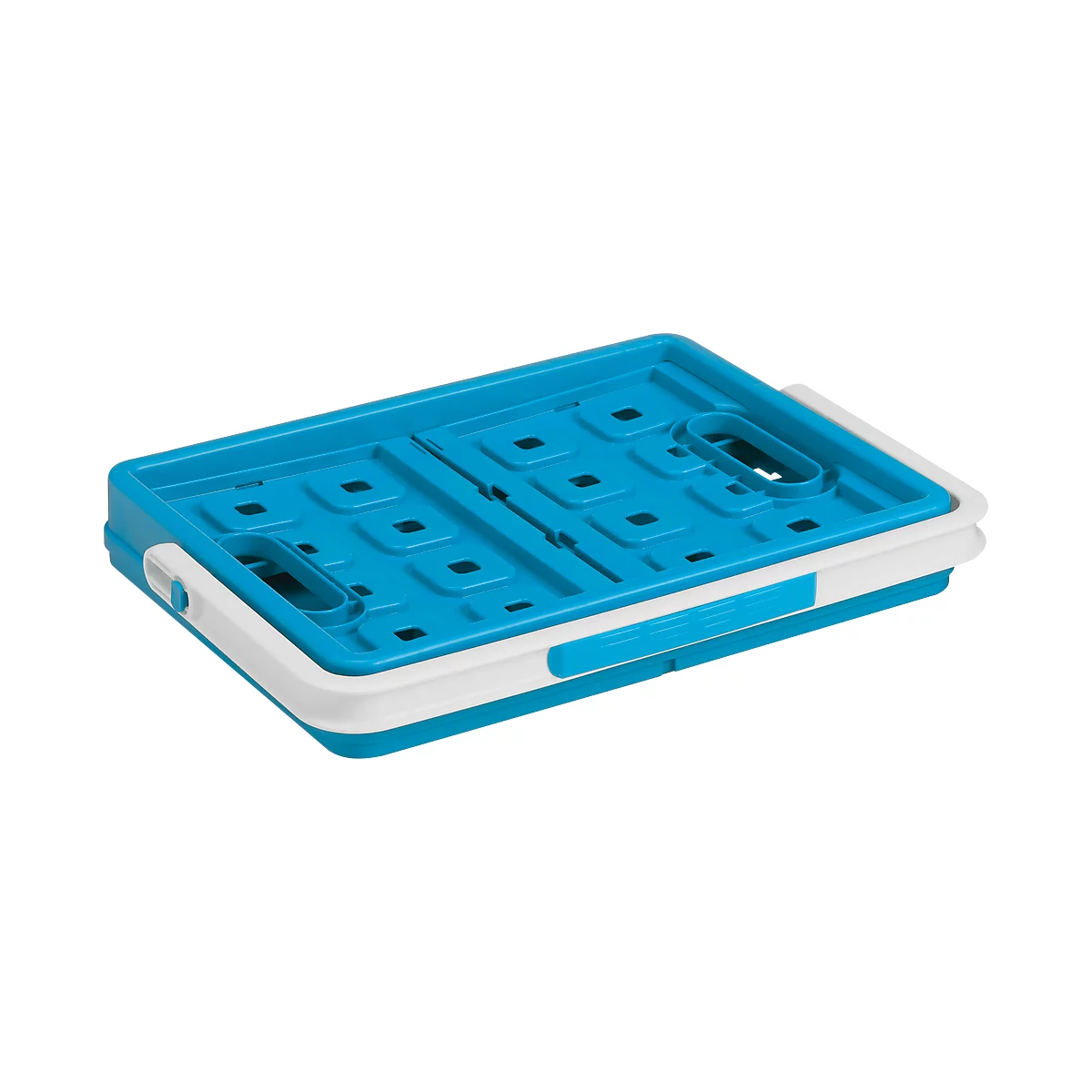 Sunware Klappbox Square, Inhalt 24 Liter, mit Griff, blau/weiß