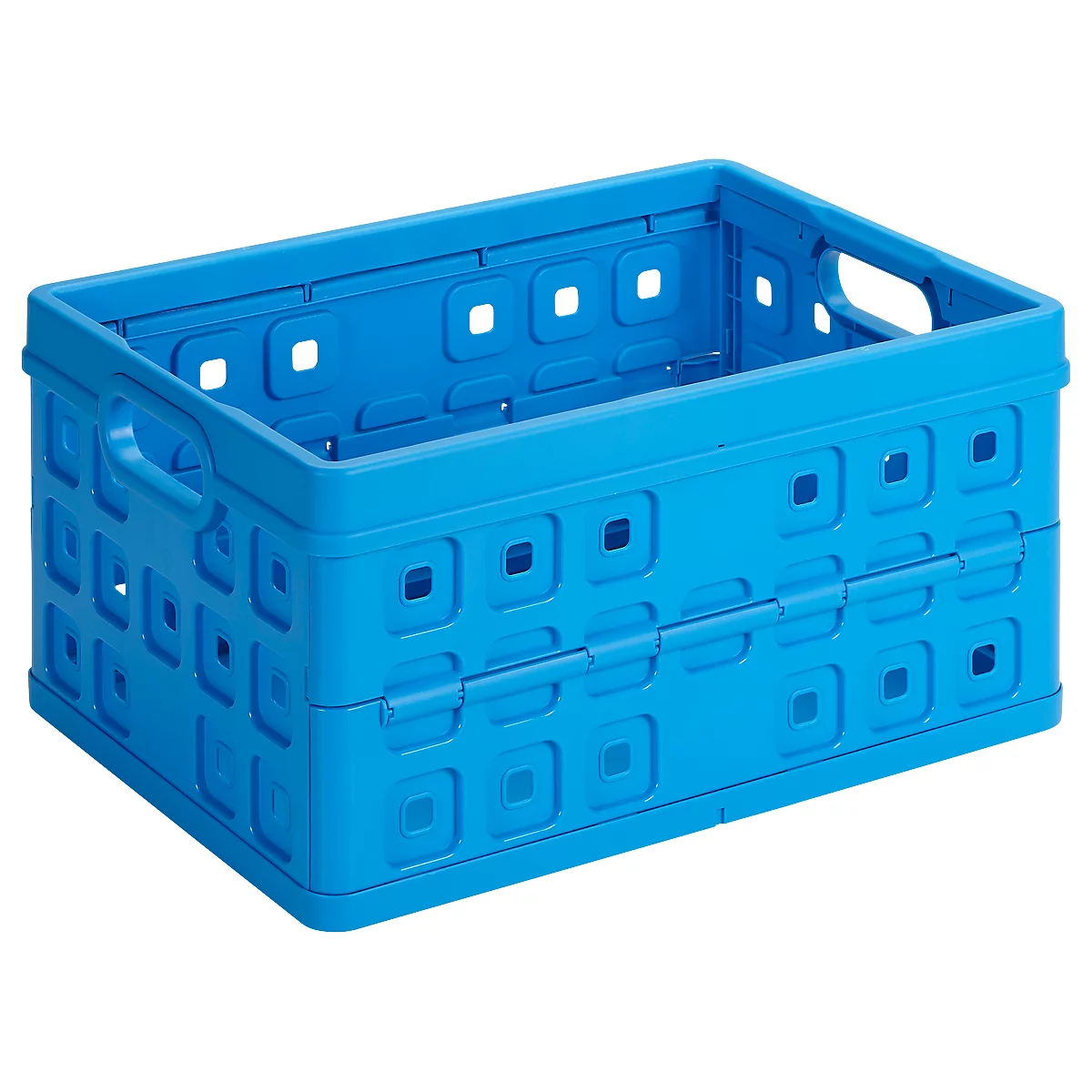 Sunware Square vouwkrat, inhoud 32 liter, met open handgreep, blauw
