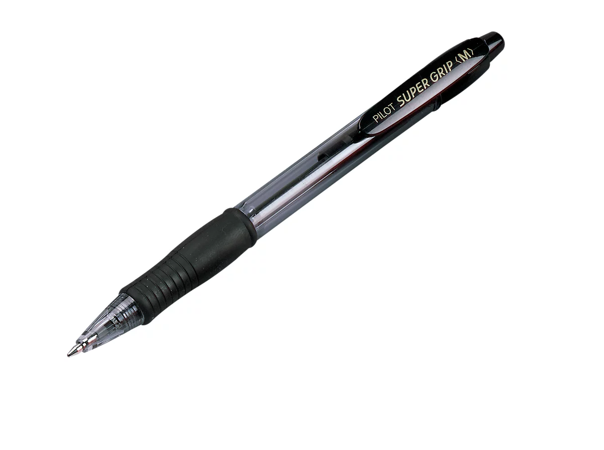 SUPER GRIP Kugelschreiber, schwarz, 12 Stück