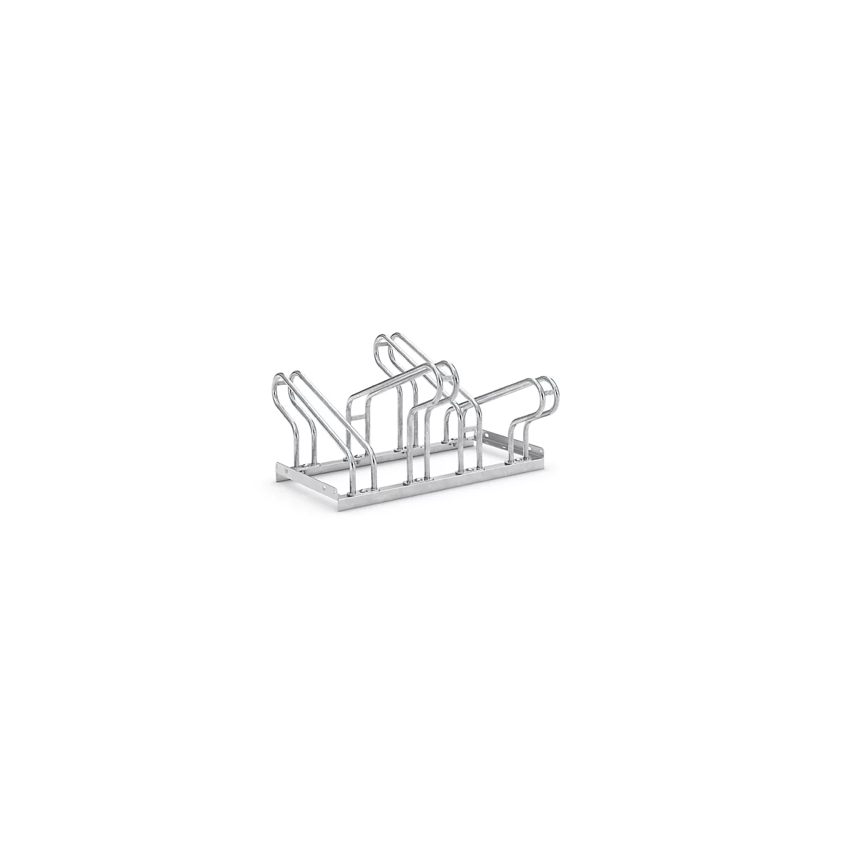 Support à vélos WSM, 2 côtés, pour pneus jusqu'à B 55 mm, L 700 x P 3200 x H 500 mm, acier galvanisé à chaud, 4 places de parking, démonté