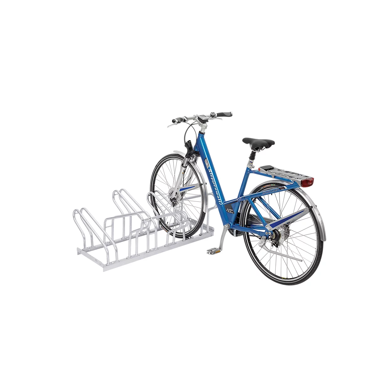Support à vélos WSM, 2 côtés, pour pneus jusqu'à l. 55 mm, L 700 x P 3200 x H 500 mm, acier galvanisé à chaud, 4 places, non monté