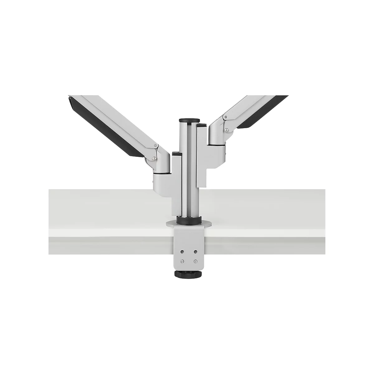Support d'écran double Premium Office BakkerElkhuizen, jusqu'à 12 kg, pince de fixation, pivotant/hauteur ajustable, guide-câbles
