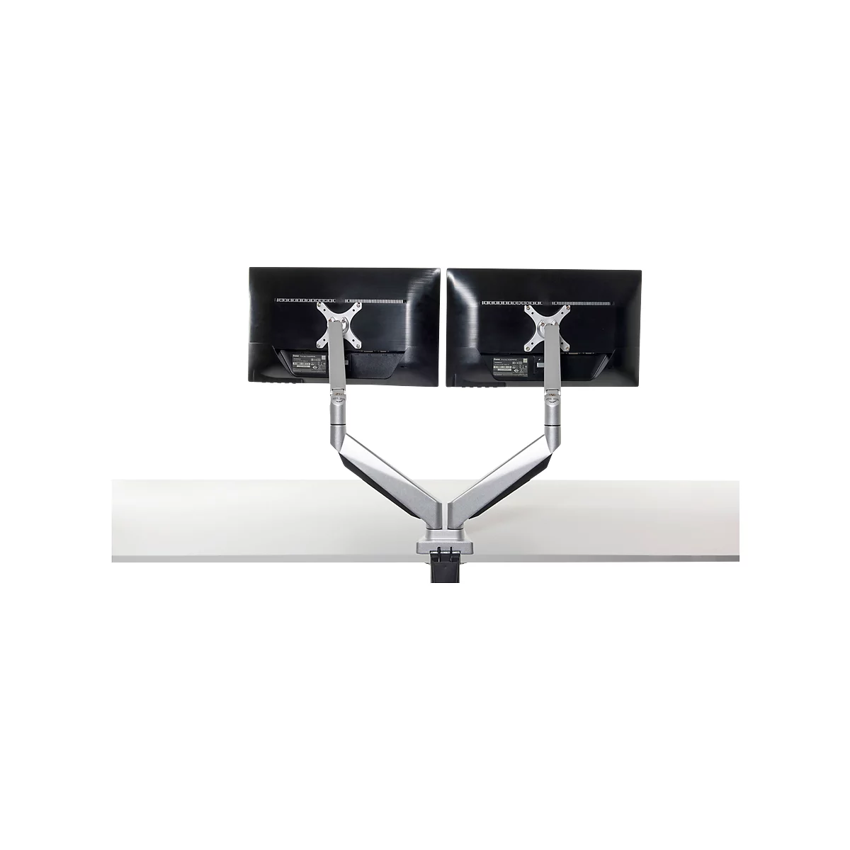 Support d'écran double Smart Office 12 Bakker Elkhuizen, jusqu'à 27', support de table, hauteur ajustable,