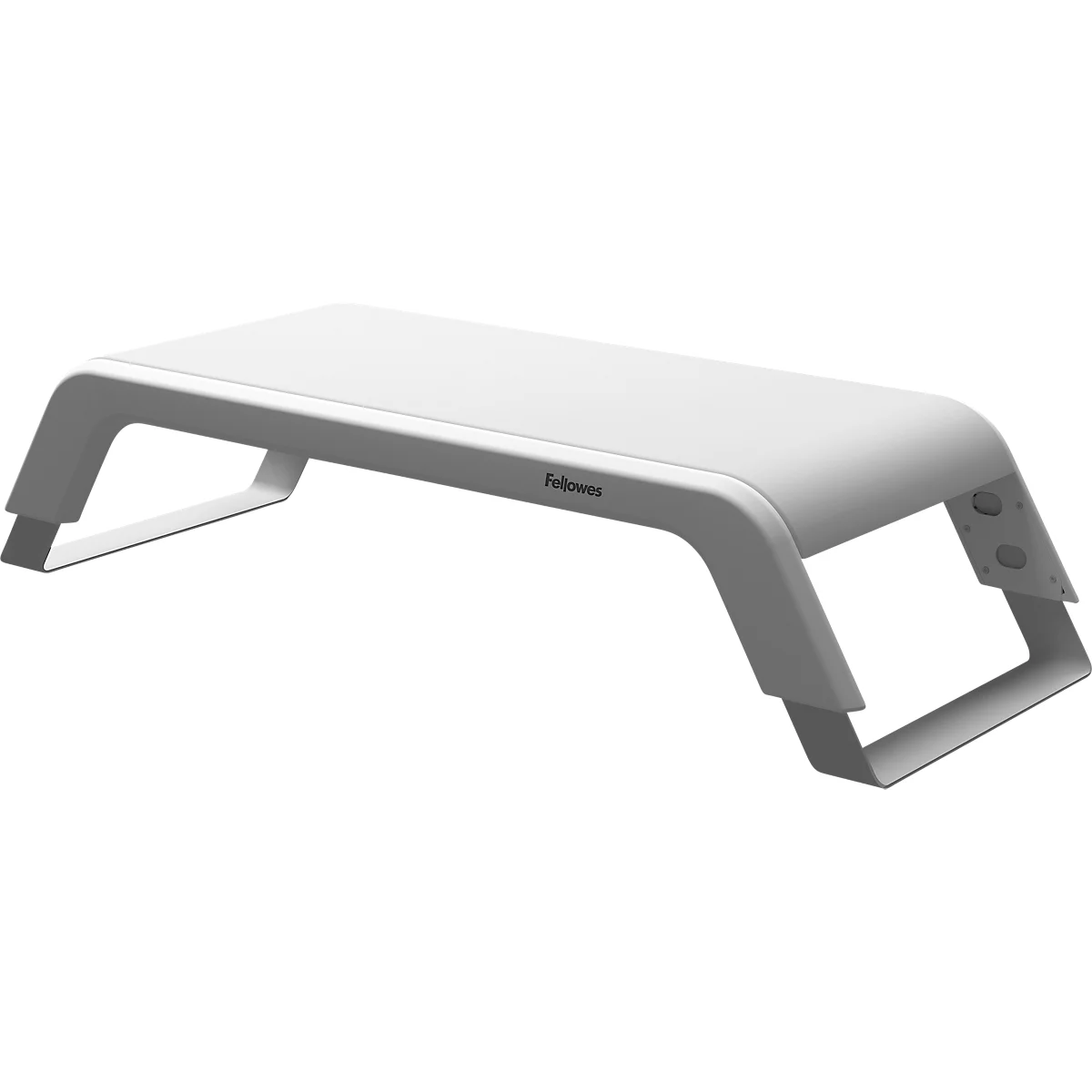 Support d'écran Fellowes Hana™ LT, pour 1 écran jusqu'à 22,6 kg, réglable en hauteur sur 3 positions, avec espace de rangement, L 560 x P 222 x H 102 mm, blanc