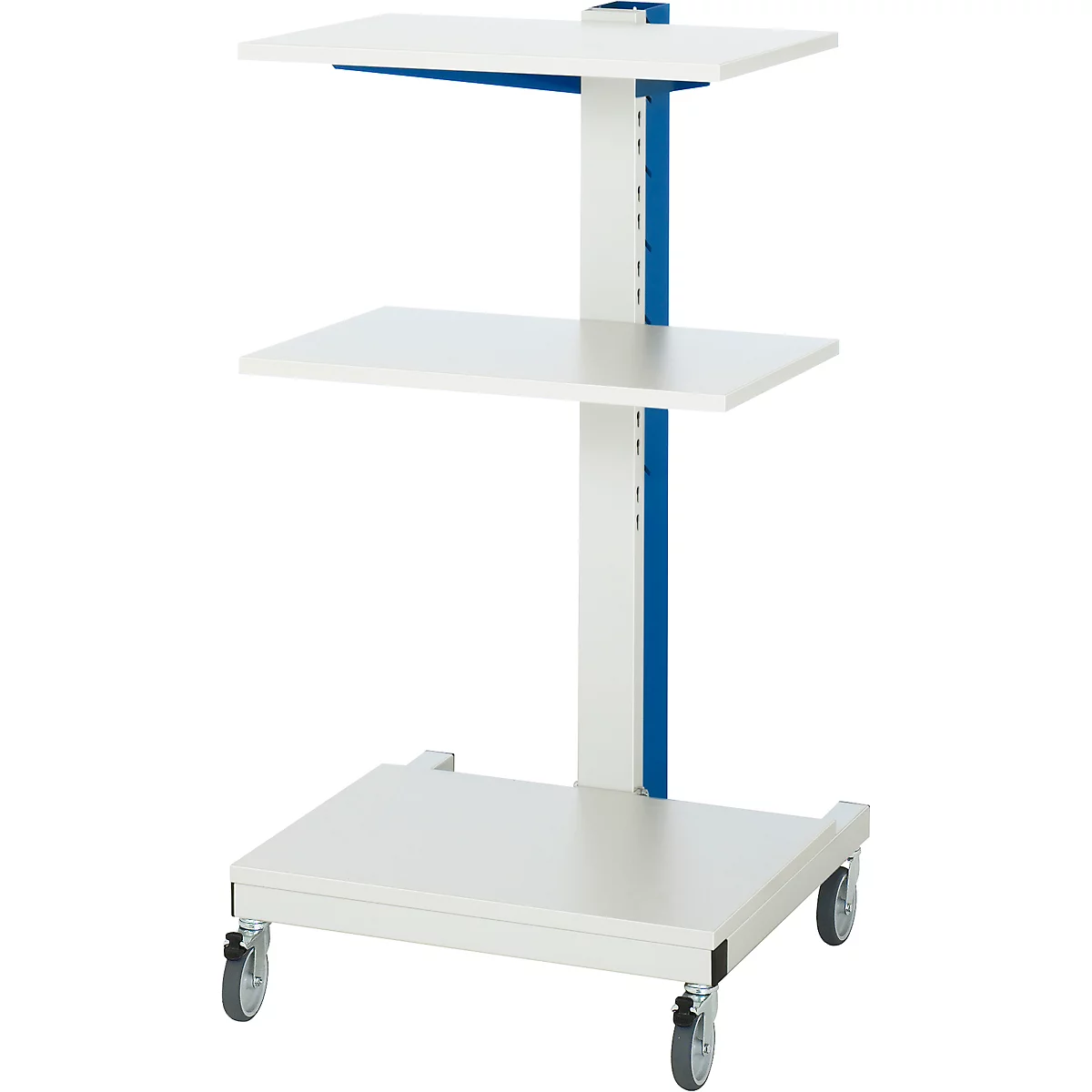 Support d'ordinateur type 6001, l. 650 x P 650 x H 1150 mm, mobile