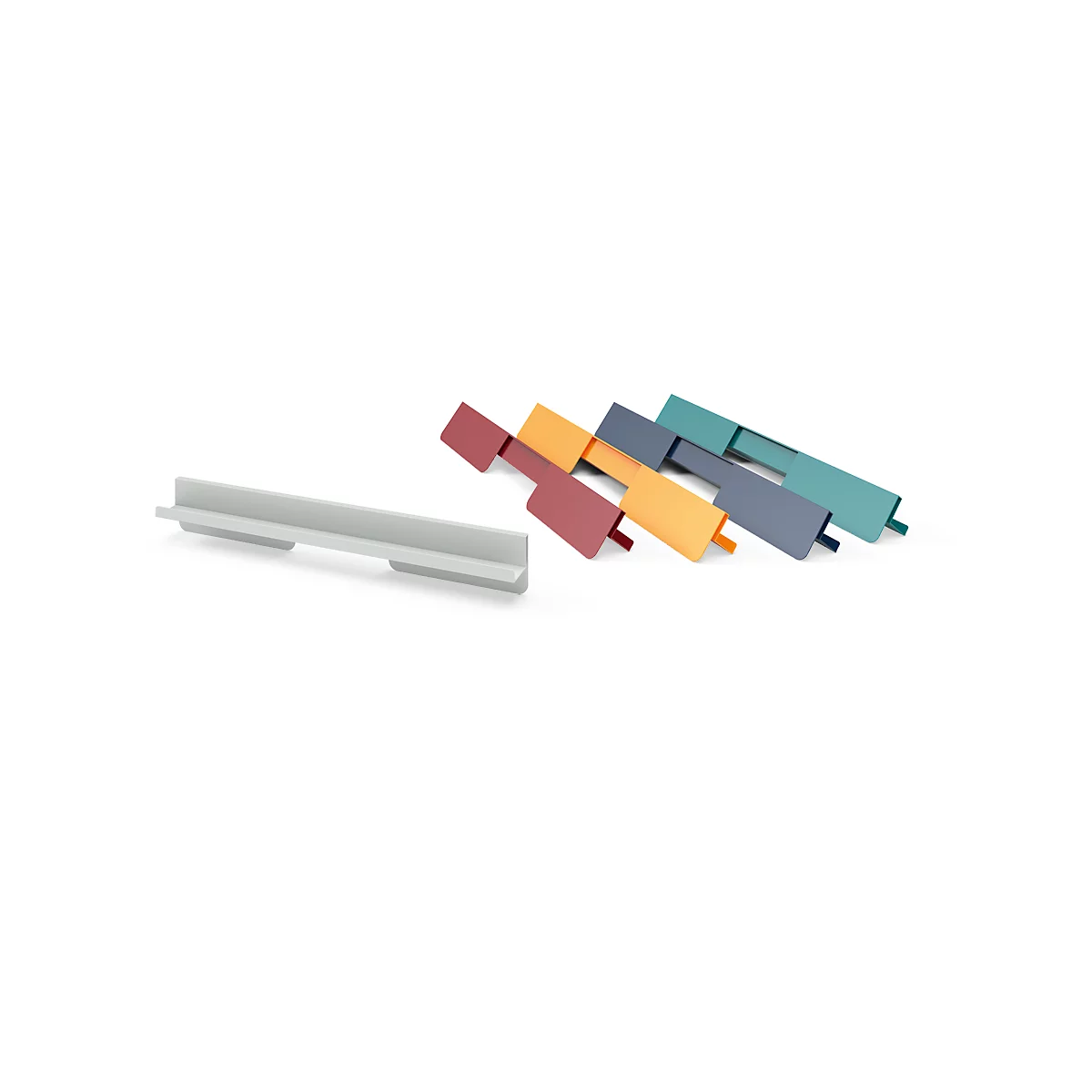 Support de rangement, pour Infintiy Wall magnetoplan®, polyamide, L 820 x l. 120 x H 85 mm, cobalt