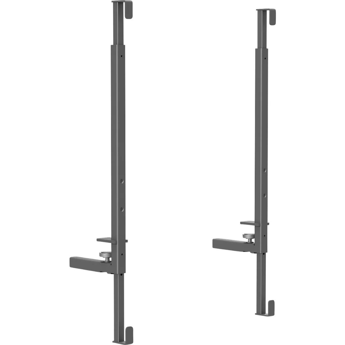 Support de table SOLIDO Varioplex, pour cloison acoustique de bureau AKUSTIX Vario/Vario Eco, pour plateaux de table avec P 17-30 mm, L 43 x H 600 mm, noir, 2 pièces