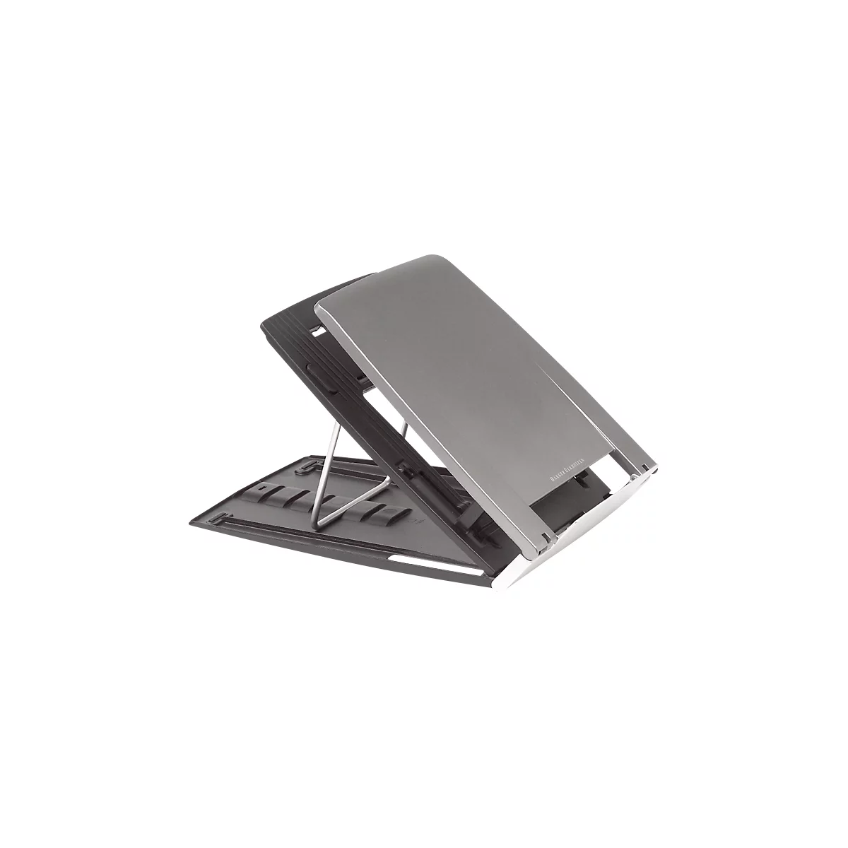 Support ergonomique pour PC portable Ergo-Q 330 BakkerElkhuizen, hauteur ajustable, jusqu'à 17 pouces, pratique même en déplacement