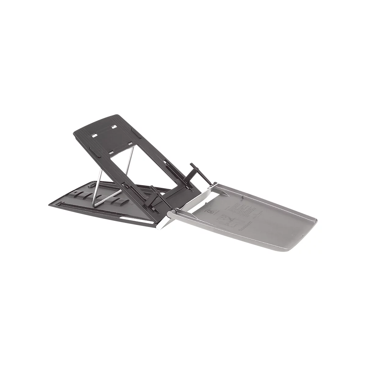 Support ergonomique pour PC portable Ergo-Q 330 BakkerElkhuizen, hauteur ajustable, jusqu'à 17 pouces, pratique même en déplacement