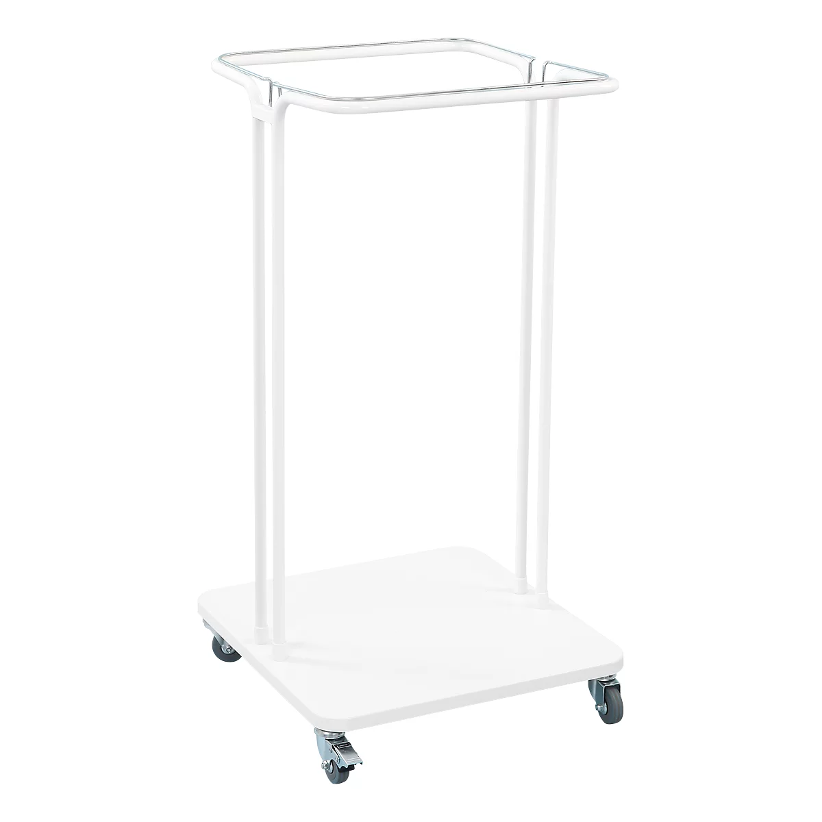 Support mobile Saekko Boy pour sac poubelle de 120 litres, sans couvercle, blanc
