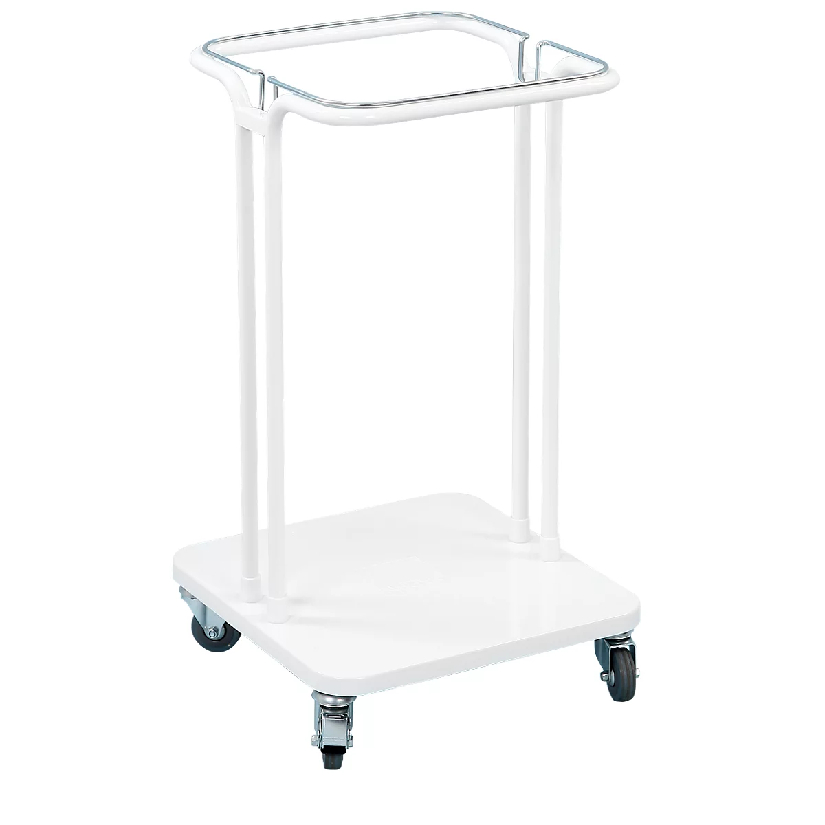 Support mobile Saekko Boy pour sac poubelle de 40 litres, sans couvercle, blanc