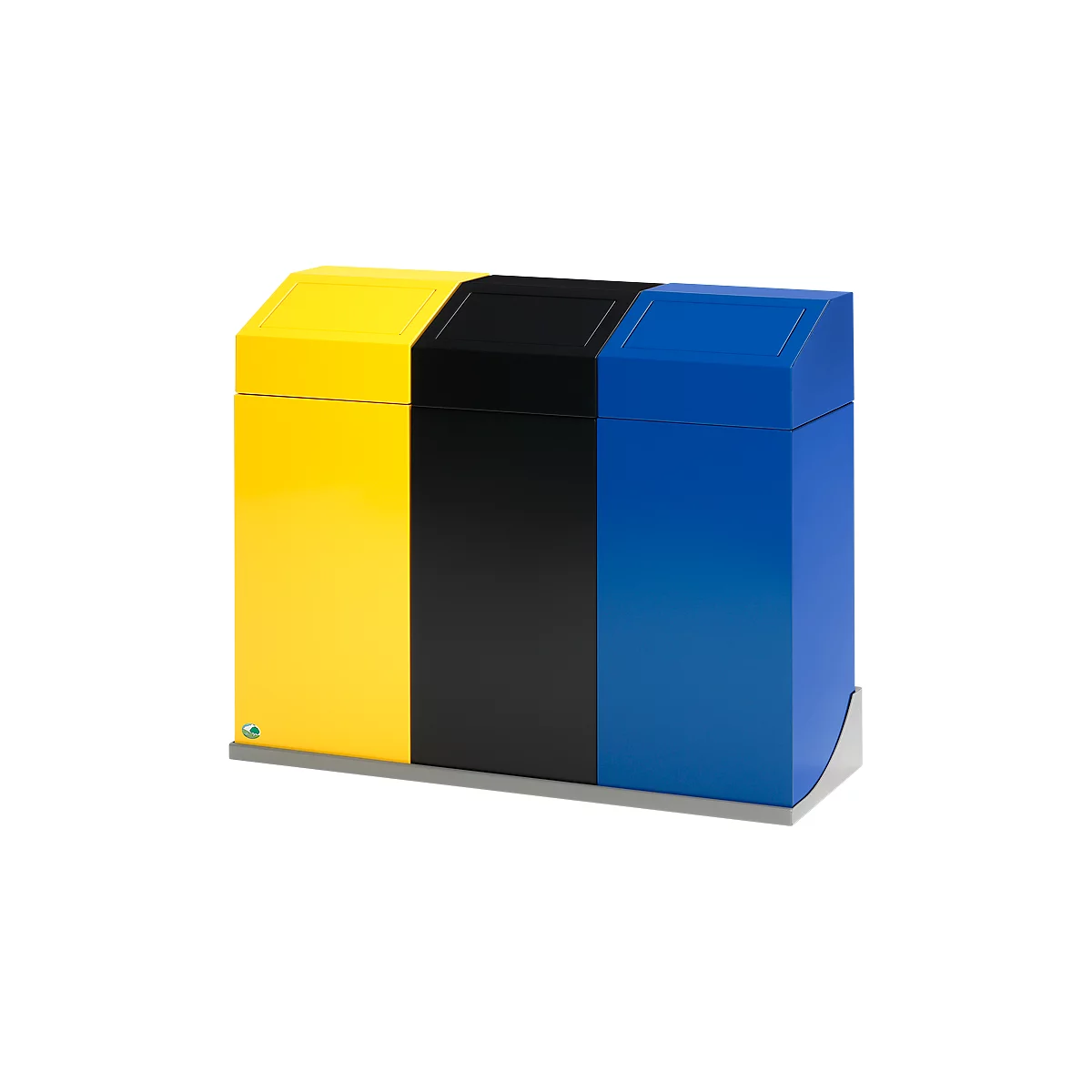 Support mural VAR, pour poubelles pour tri sélectif d'une surface de 320 x 320 mm, triple
