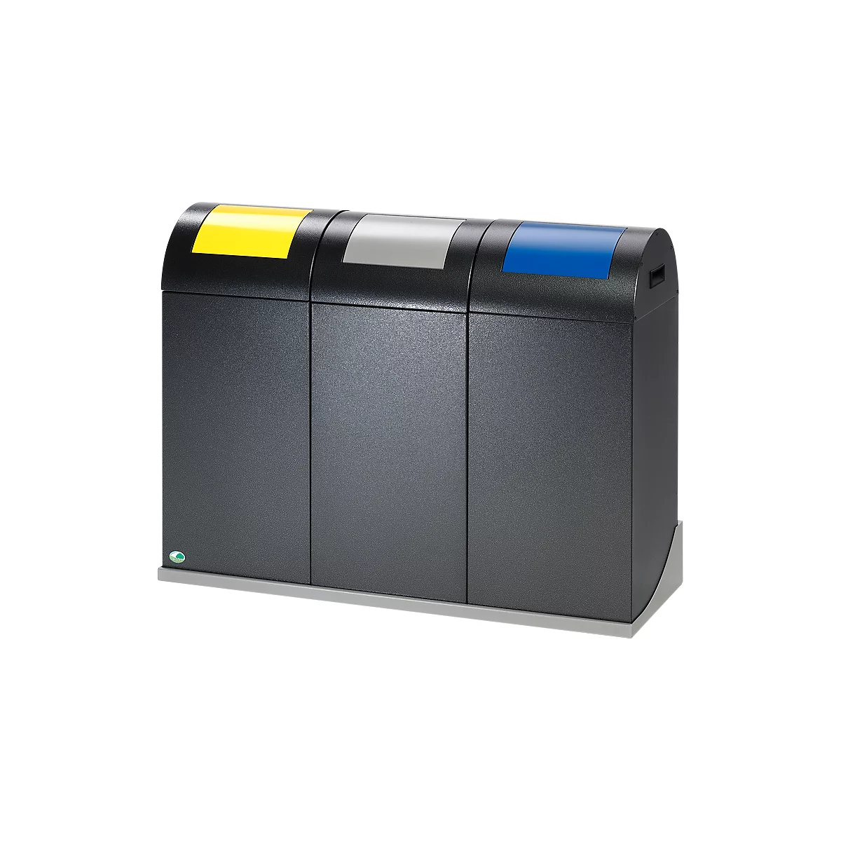 Support mural VAR, pour poubelles pour tri sélectif d'une surface de 320 x 320 mm, triple
