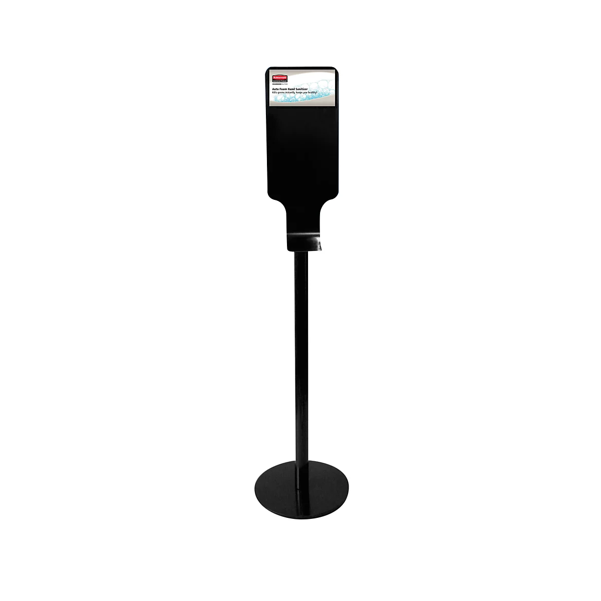 Support pour distributeur de savon et de désinfectant Rubbermaid AutoFoam, autoporteur, en acier, H 930 mm, noir