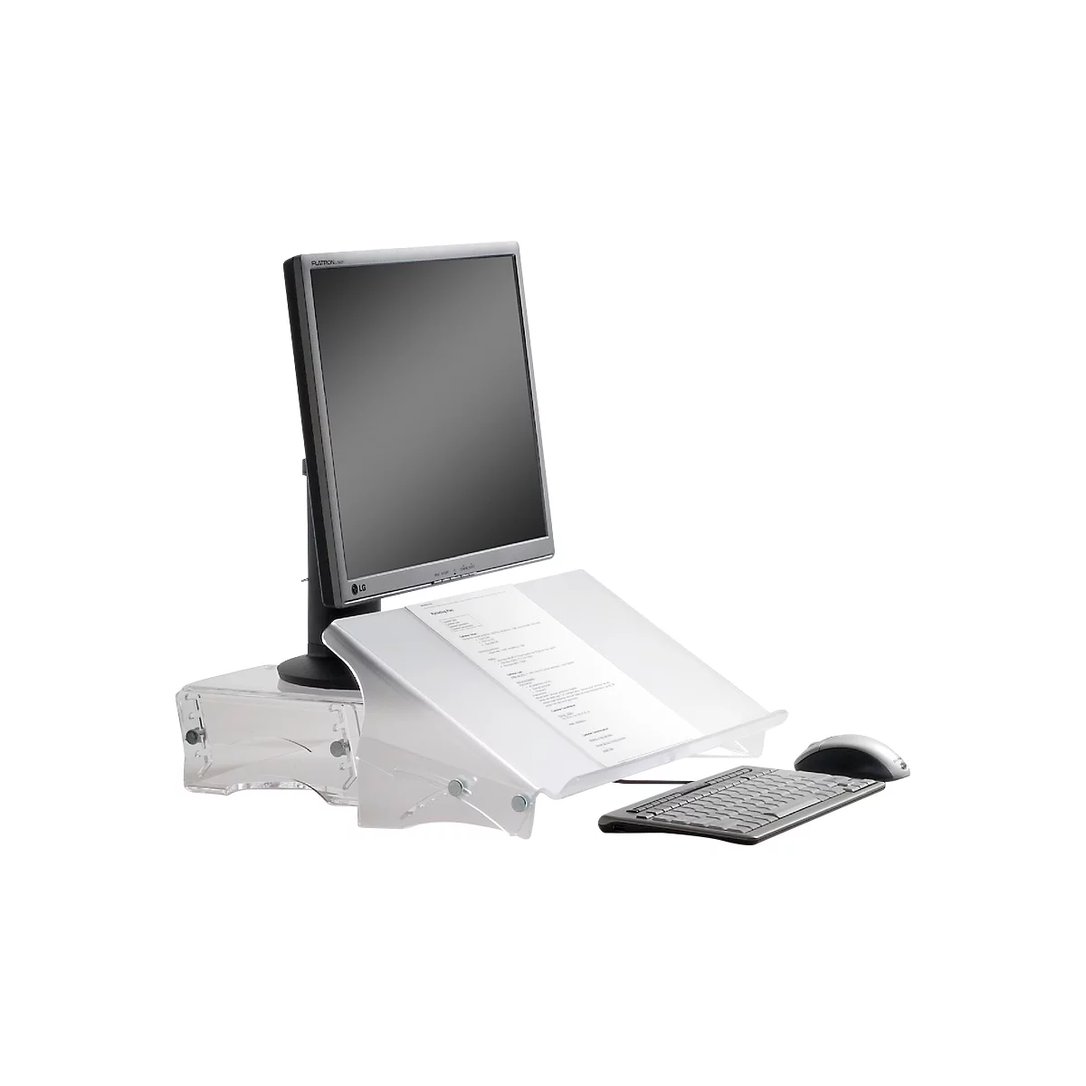 Support pour moniteur en acrylique Q-riser 130, transparent