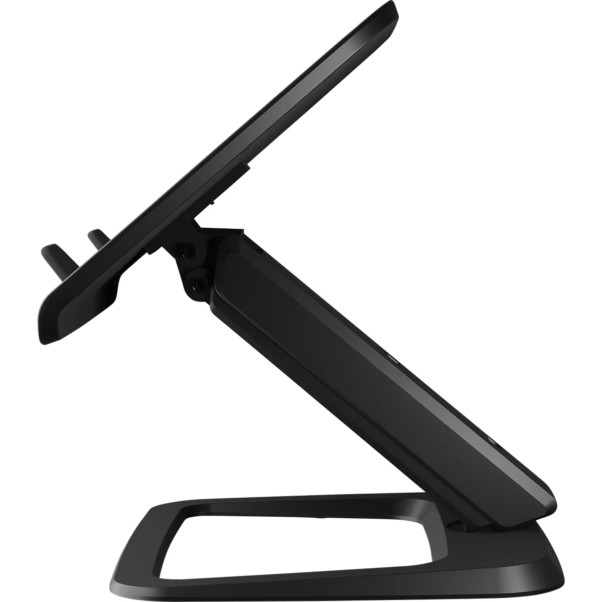 Support pour ordinateur portable Fellowes Hana™ LT, pour 1 ordinateur portable jusqu'à 19' &amp; jusqu'à 4,5 kg, réglable en hauteur/rotatif, gestion des câbles, L 342 x P 396 x H 102 mm, noir