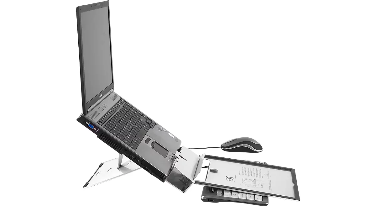 Support pour PC portable Ergo-Q 260 BakkerElkhuizen, jusqu'à 15,6, 5  niveaux de réglage de la hauteur, avec porte-documents acheter à prix  avantageux