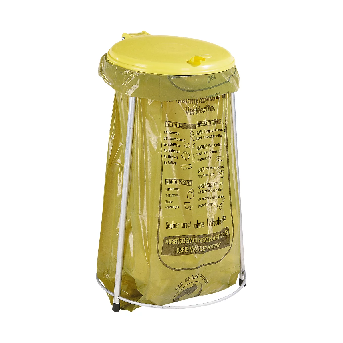 Support pour sac poubelle de 70 litres structure galvanis e avec