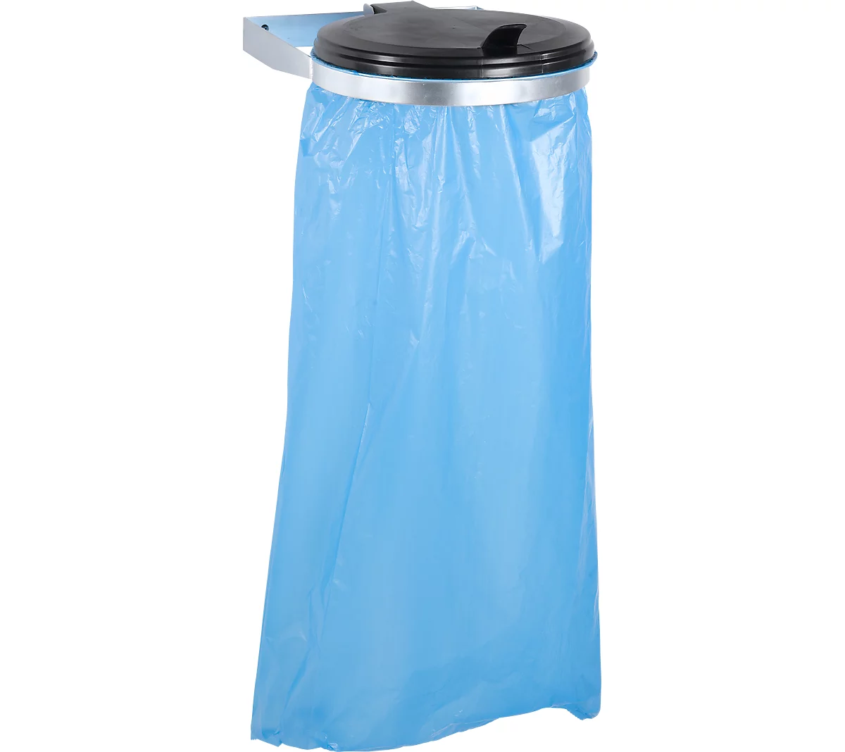 Support sac-poubelle hygiénique, en inox – VAR: pour capacité 120 l,  ouverture du couvercle par pédale