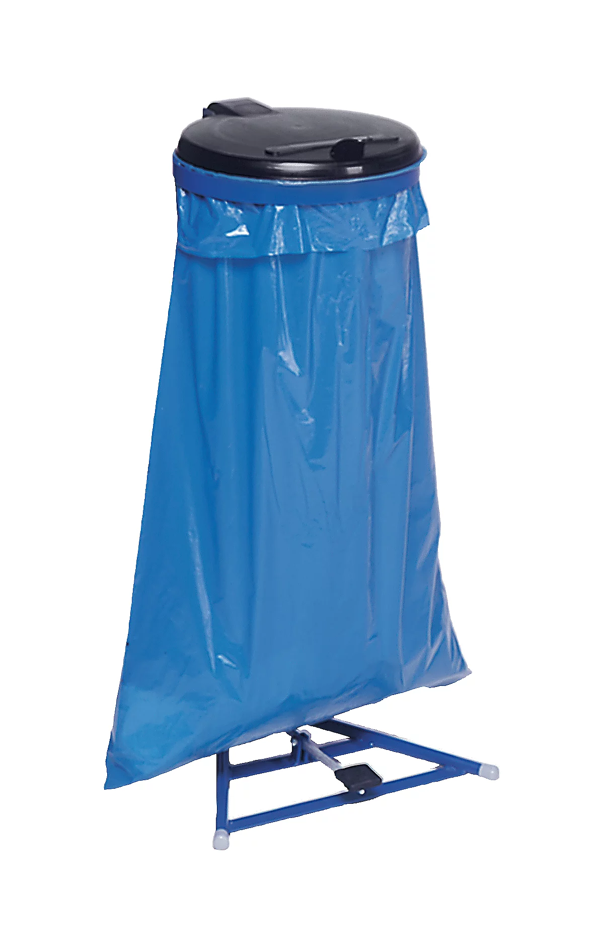 Support pour sacs poubelle de 120 litres, avec couvercle et pédale