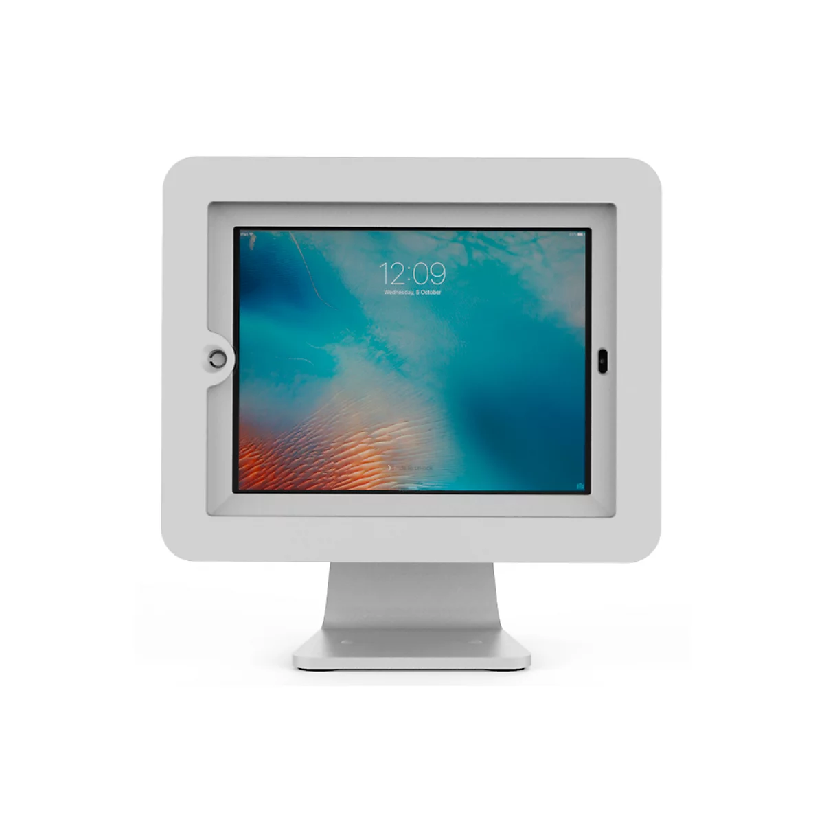 Support pour tablette Executive 360 Compulocks, montage horizontal, orientable à 360°, pivote à 180°, aluminium, blanc