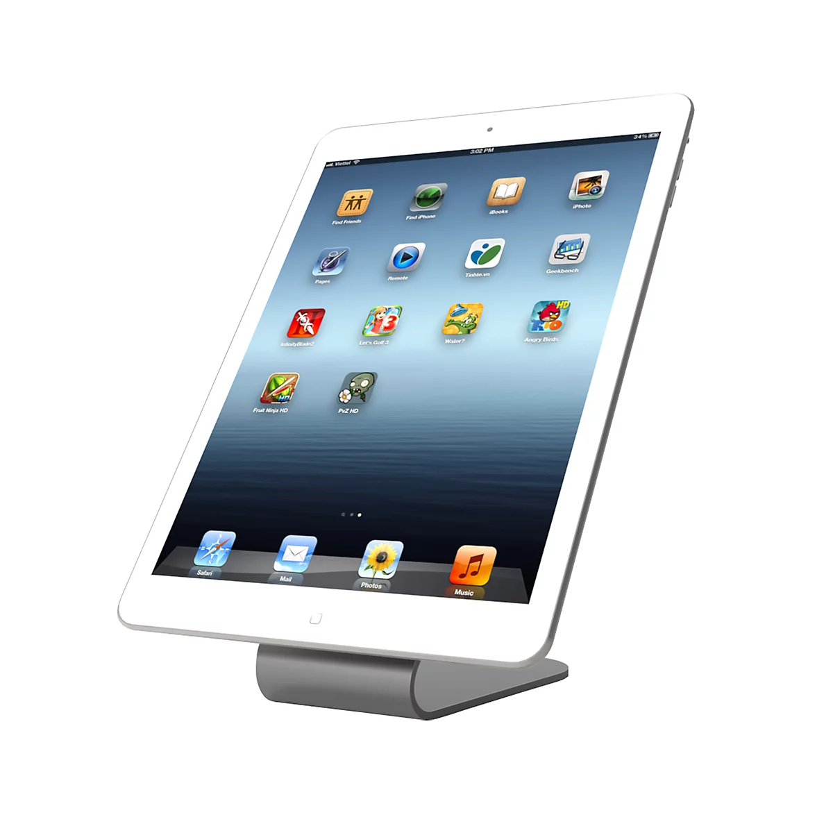Support pour tablette HoverTab Compulocks, pour montage mural ou sur table, acier, argent