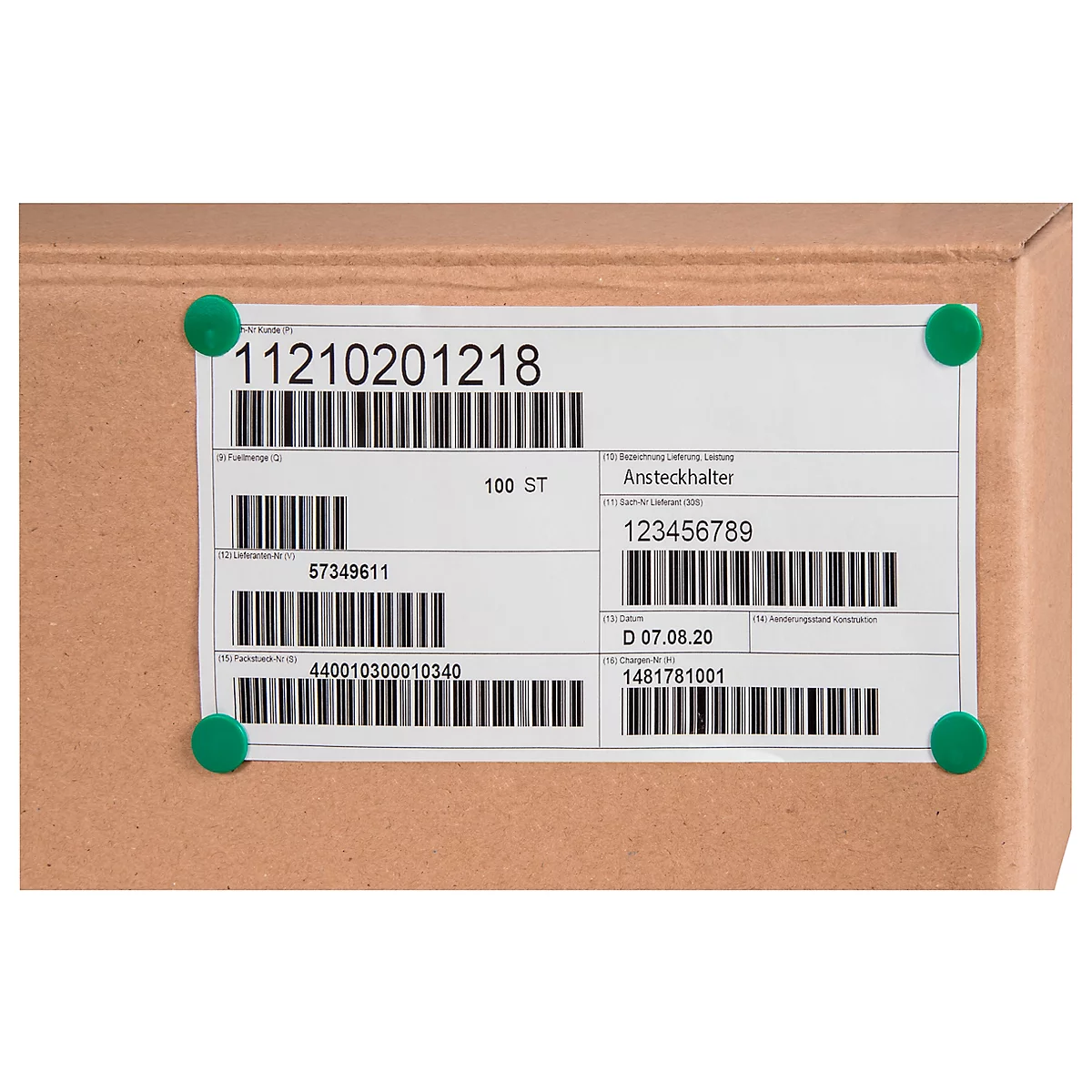Support traversant, pour boîtes et carton d'expédition, pour marquage des marchandises, 1000 p.