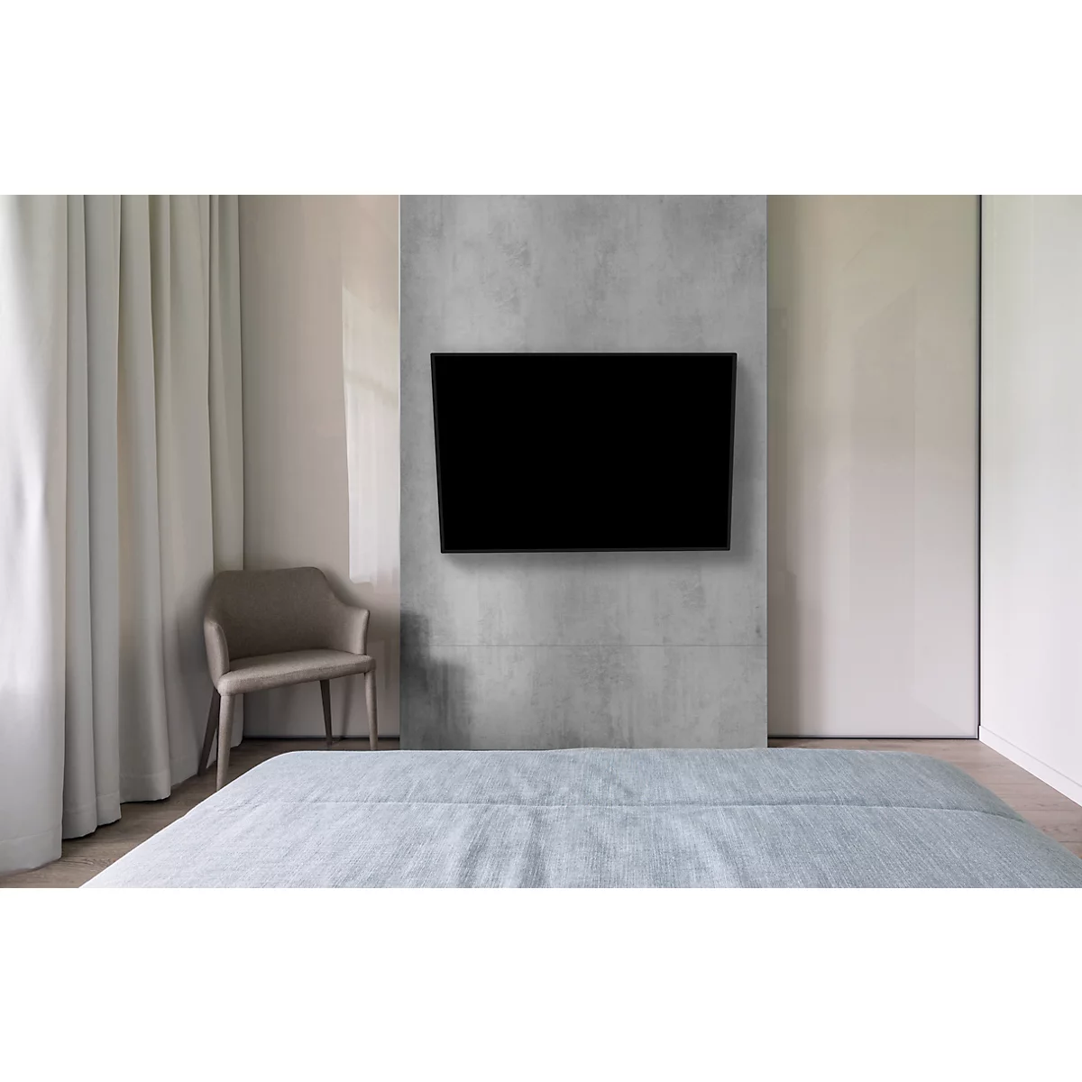 Support TV mural Neomounts by Newstar WL40-550BL16, pour écrans plats jusqu'à 65', jusqu'à 40 kg, inclinable et pivotant, VESA, noir