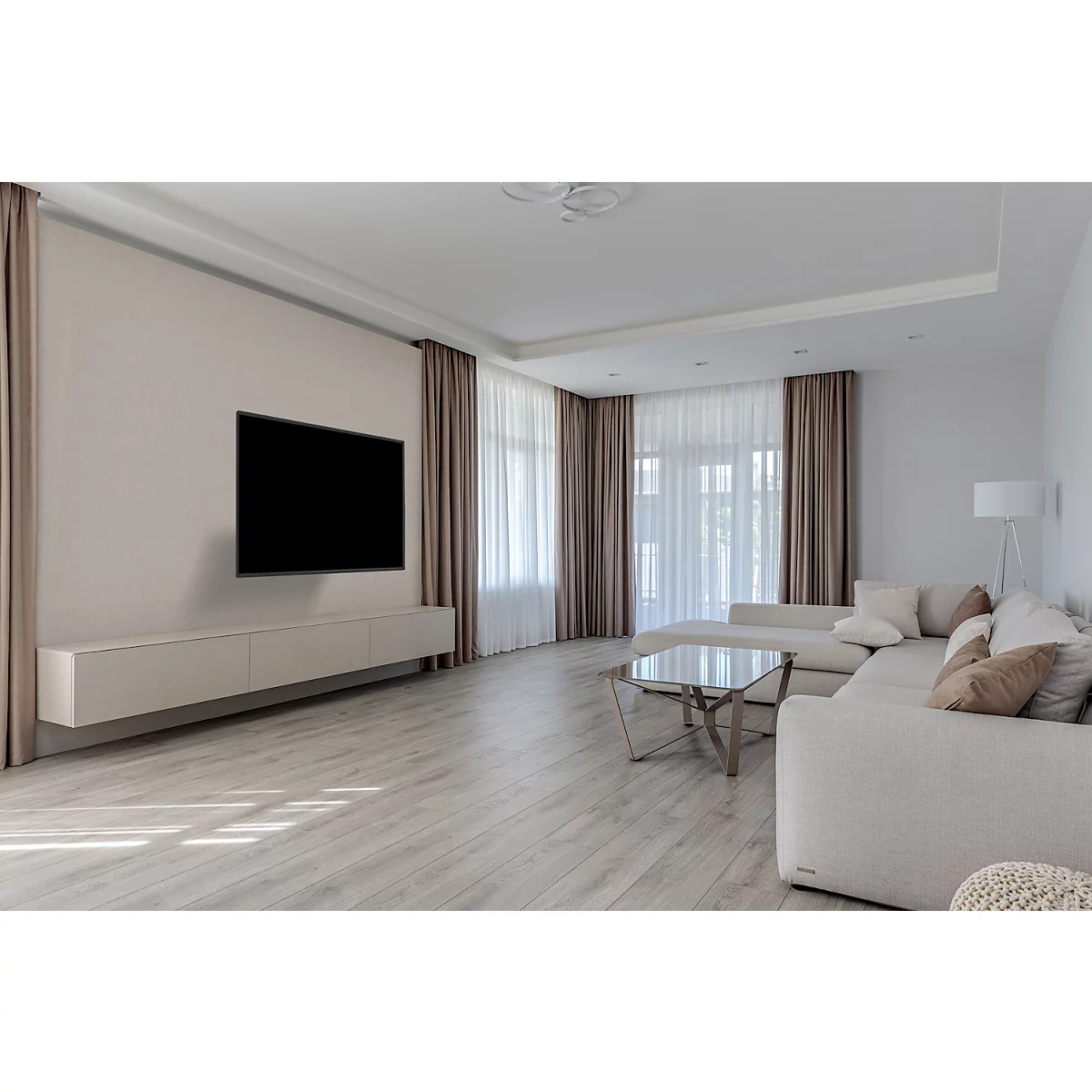 Support TV mural Neomounts by Newstar WL40-550BL16, pour écrans plats jusqu'à 65', jusqu'à 40 kg, inclinable et pivotant, VESA, noir